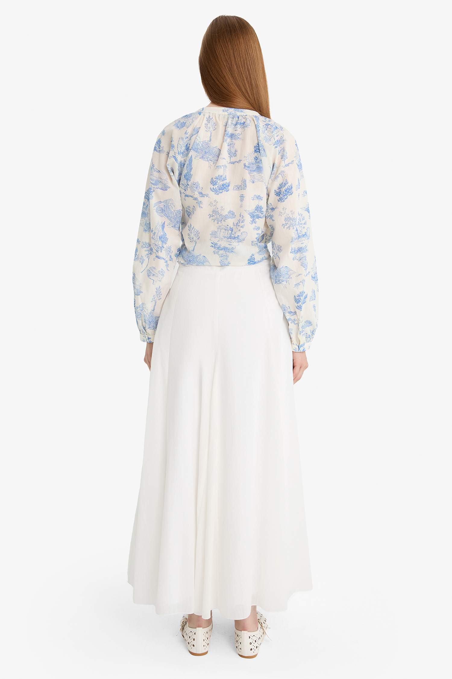 Jupe longue en voile coupe A