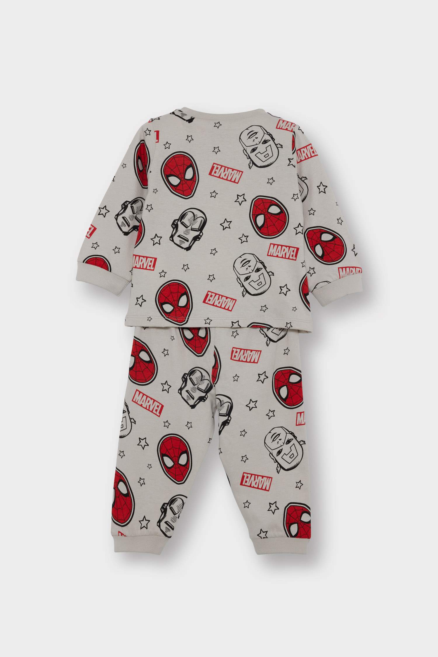 طقم بيجاما اولادي ممشط قصة عادية من مارفل - قطعتين