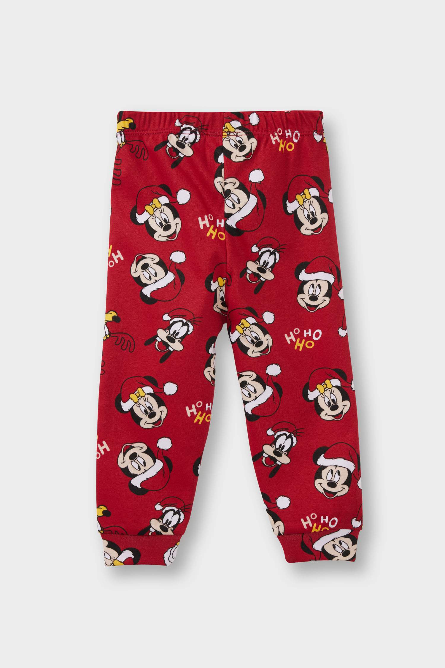 Kız Bebek Disney Mickey & Minnie Yılbaşı Temalı Pijama Takımı Uzun Kollu Üst Uzun Alt