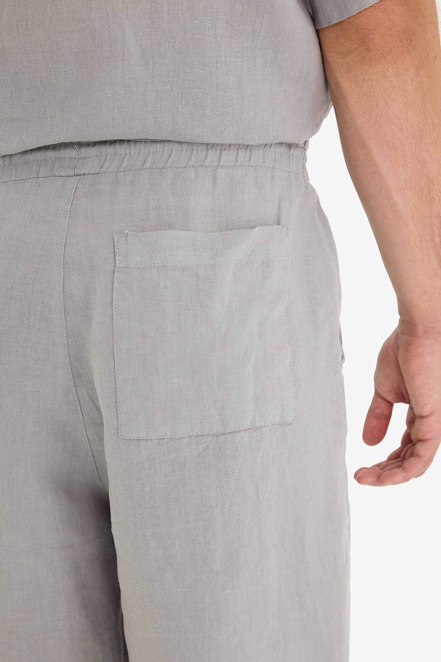 Linen Relax Fit Bermuda Shorts