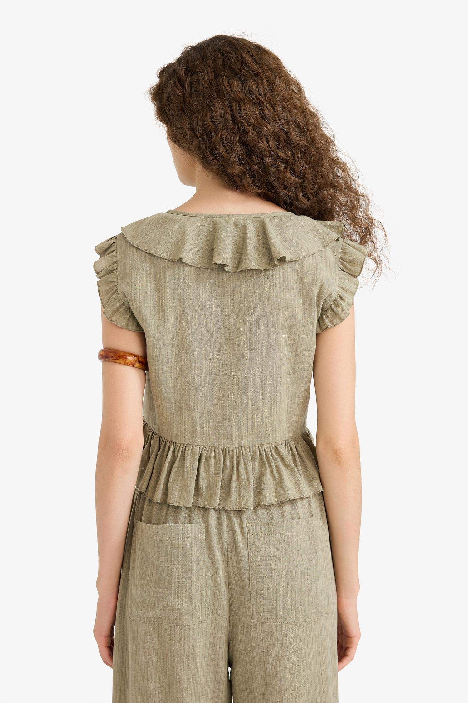 қалыпты пішім Қысқа жеңді Блуза