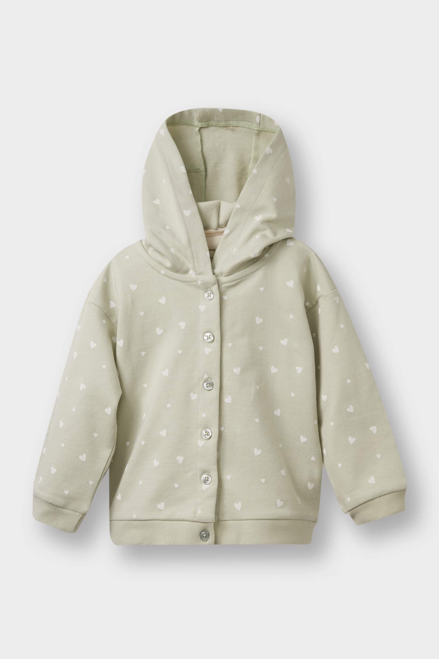 Kız Bebek 3'lü Takım Kapüşonlu Çıtçıtlı Hırka Baskılı Uzun Kollu Tişört Alt