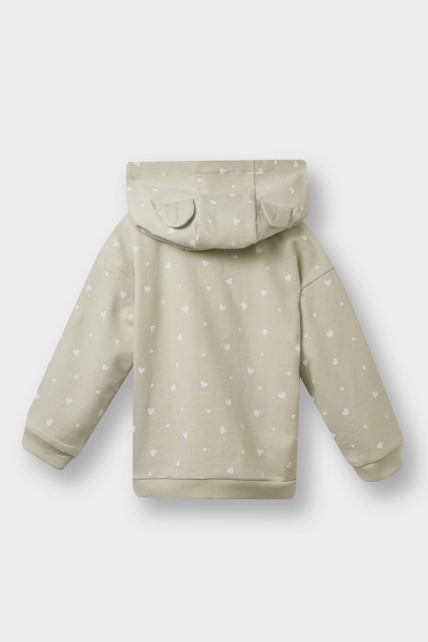 Kız Bebek 3'lü Takım Kapüşonlu Çıtçıtlı Hırka Baskılı Uzun Kollu Tişört Alt