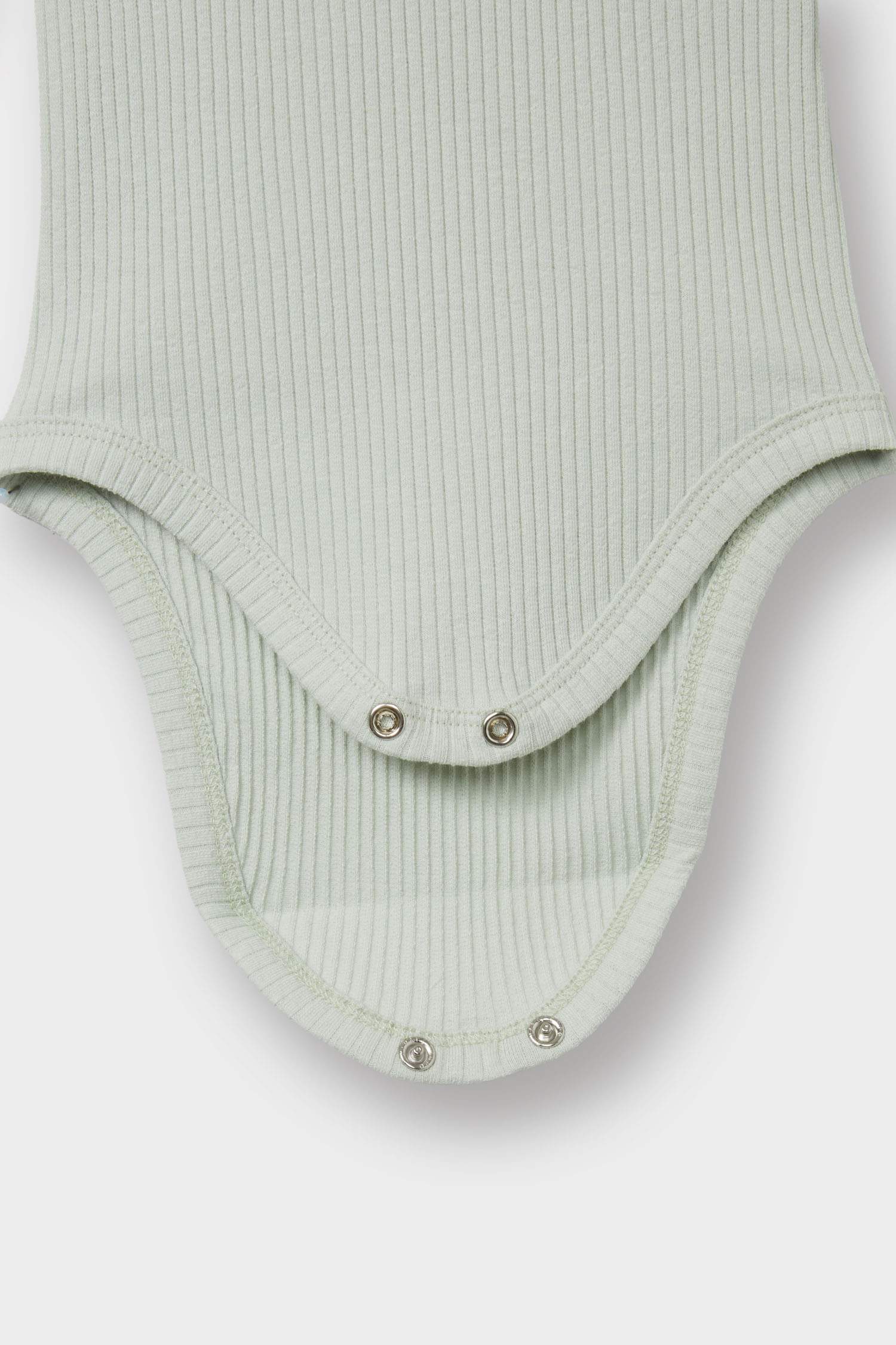 Erkek Bebek Yenidoğan Fitilli Kaşkorse 2'li Uzun Kollu Çıtçıtlı Body