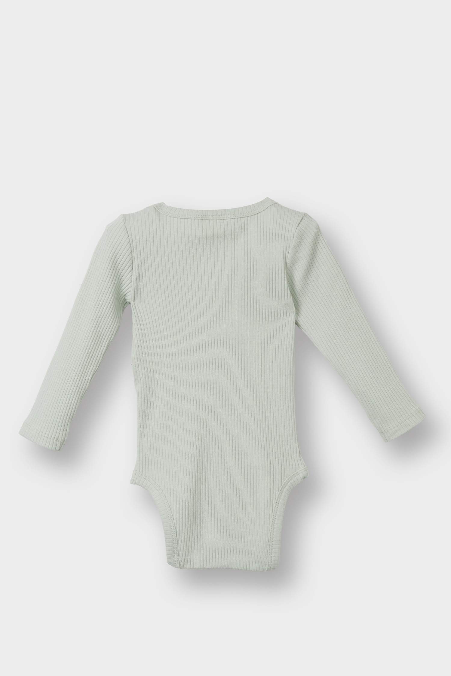 Erkek Bebek Yenidoğan Fitilli Kaşkorse 2'li Uzun Kollu Çıtçıtlı Body