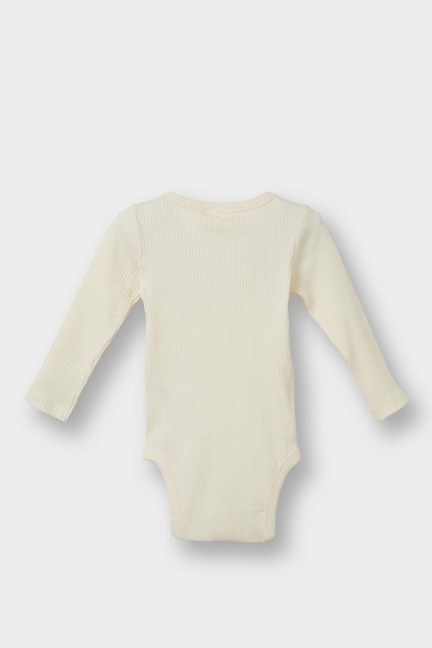 Erkek Bebek Yenidoğan Fitilli Kaşkorse 2'li Uzun Kollu Çıtçıtlı Body