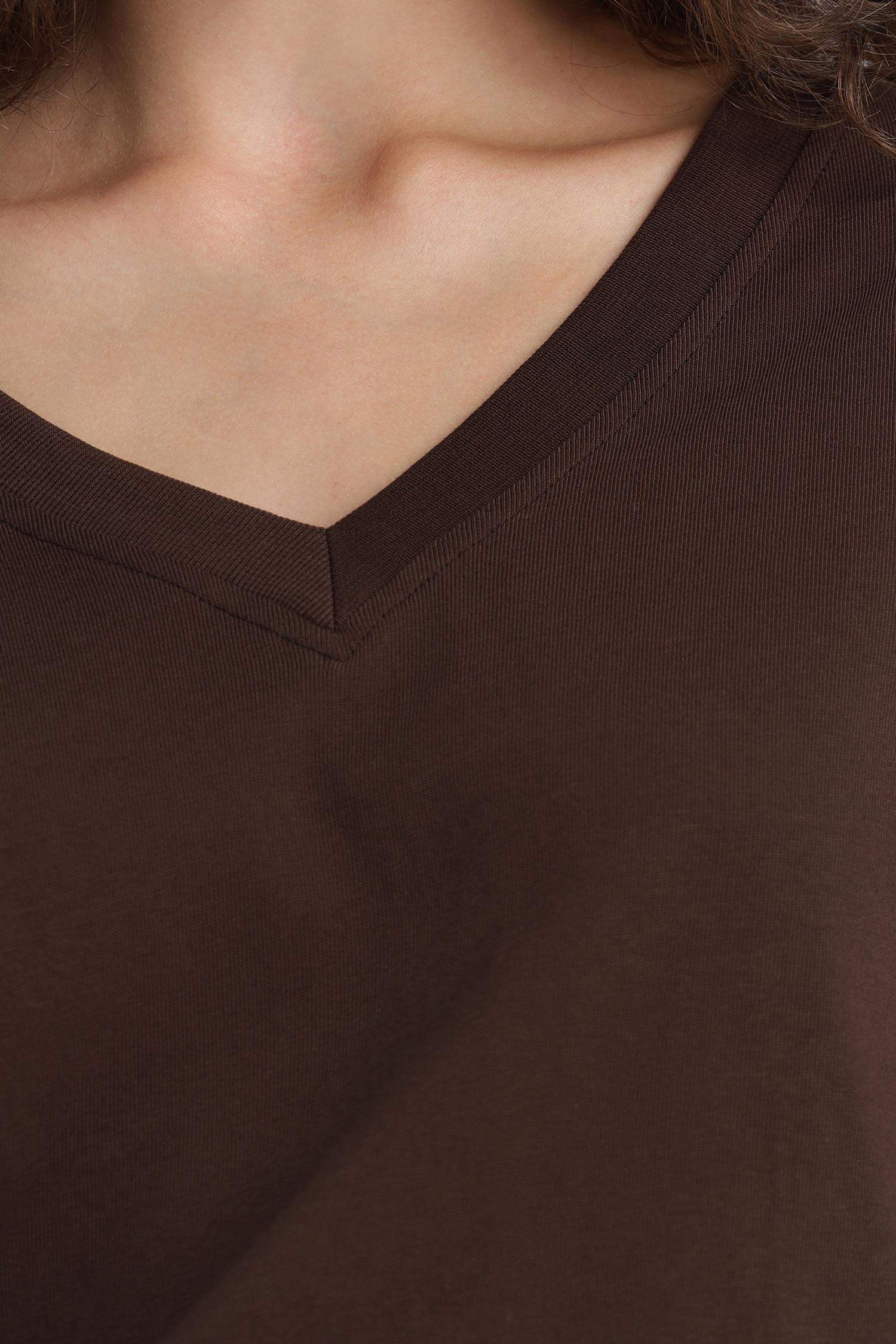 Oversize Fit V Neck Short Sleeve T-Shirt