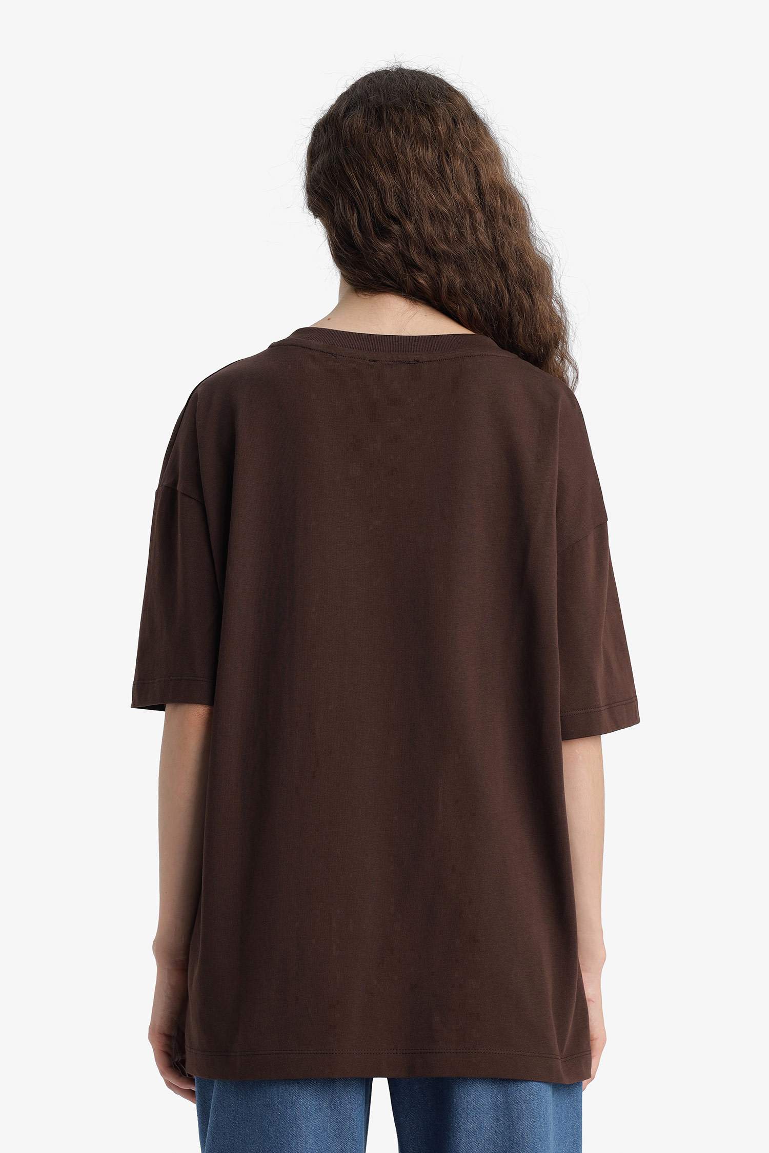 Oversize Fit V Neck Short Sleeve T-Shirt