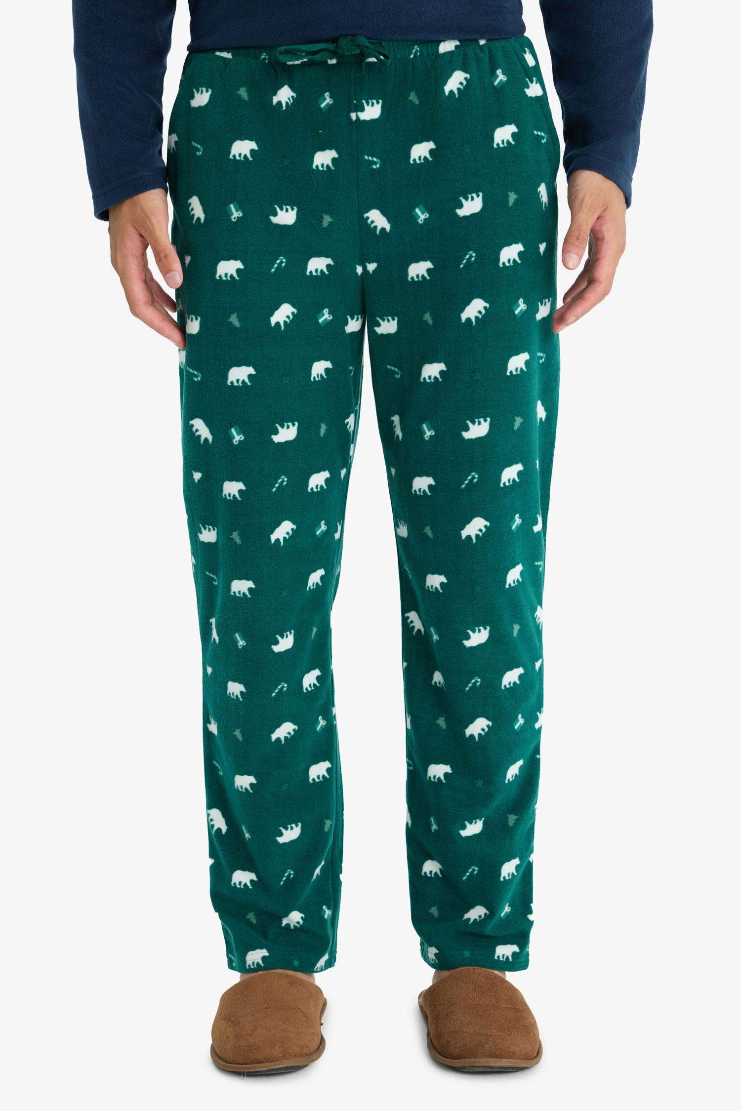 Pijama Takımı Regular Fit Polar Baskılı Uzun Kollu Üst Desenli Uzun Alt