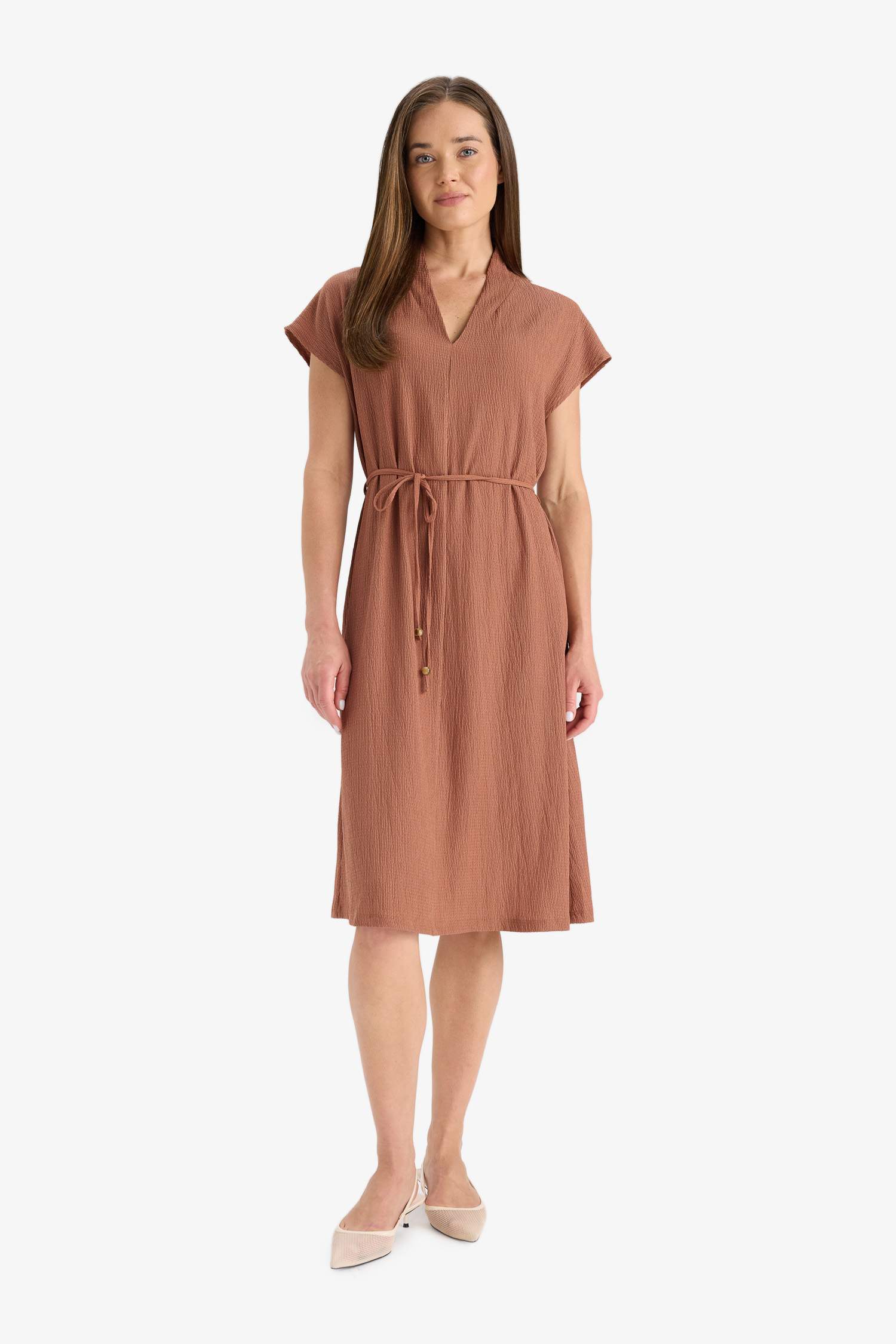 Regular Fit V-Neck Dress