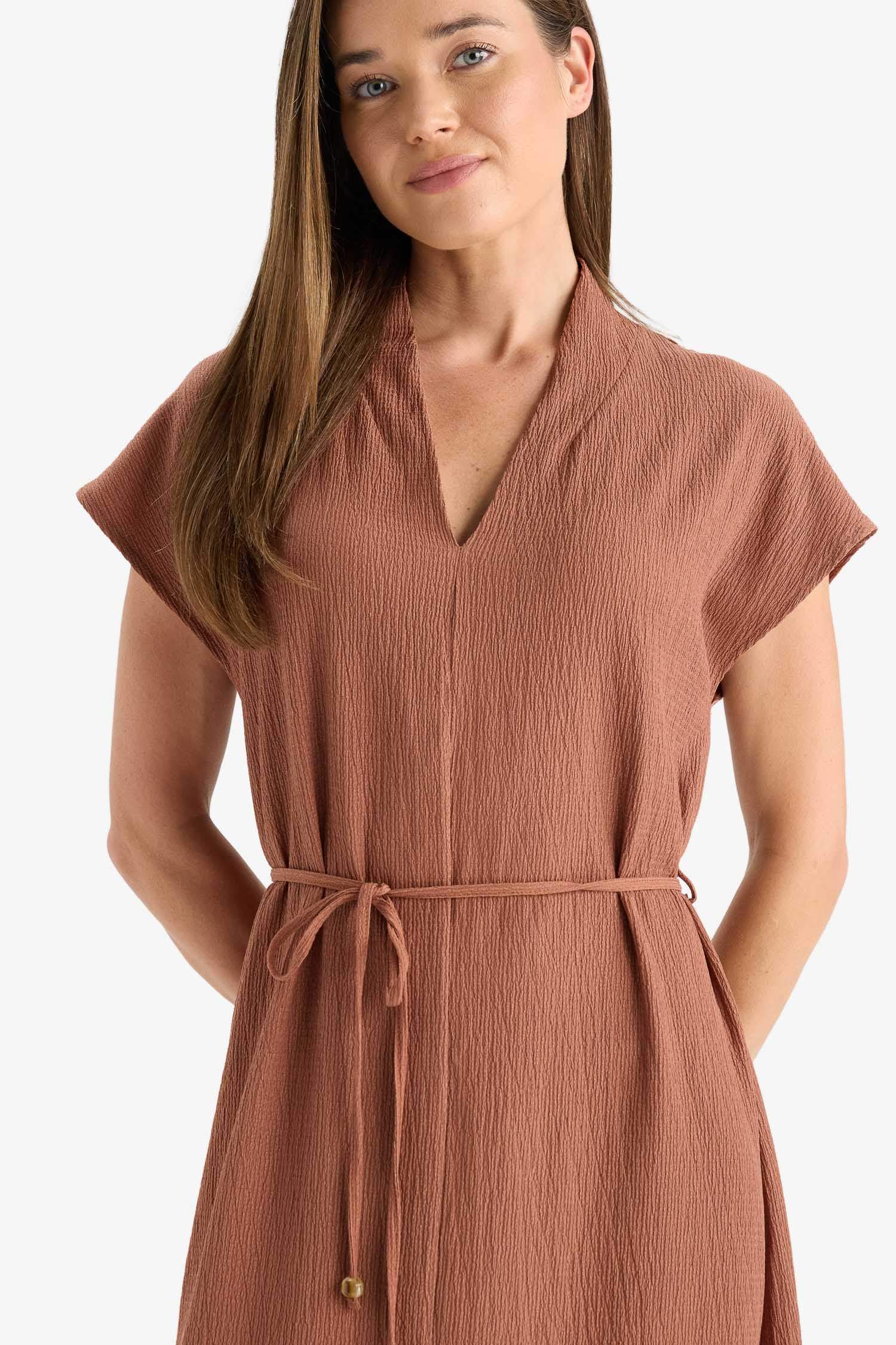 Regular Fit V-Neck Dress