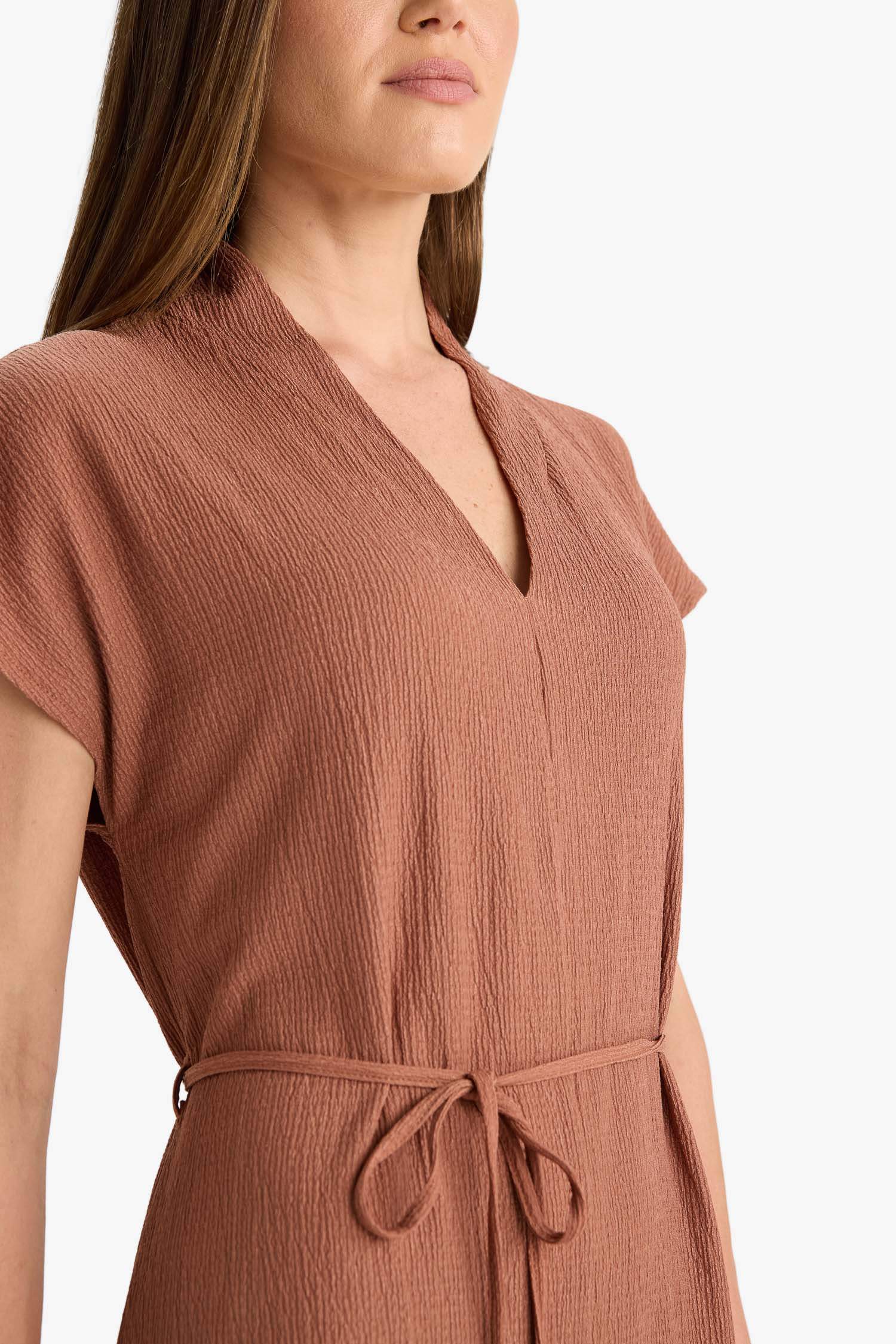 Regular Fit V-Neck Dress