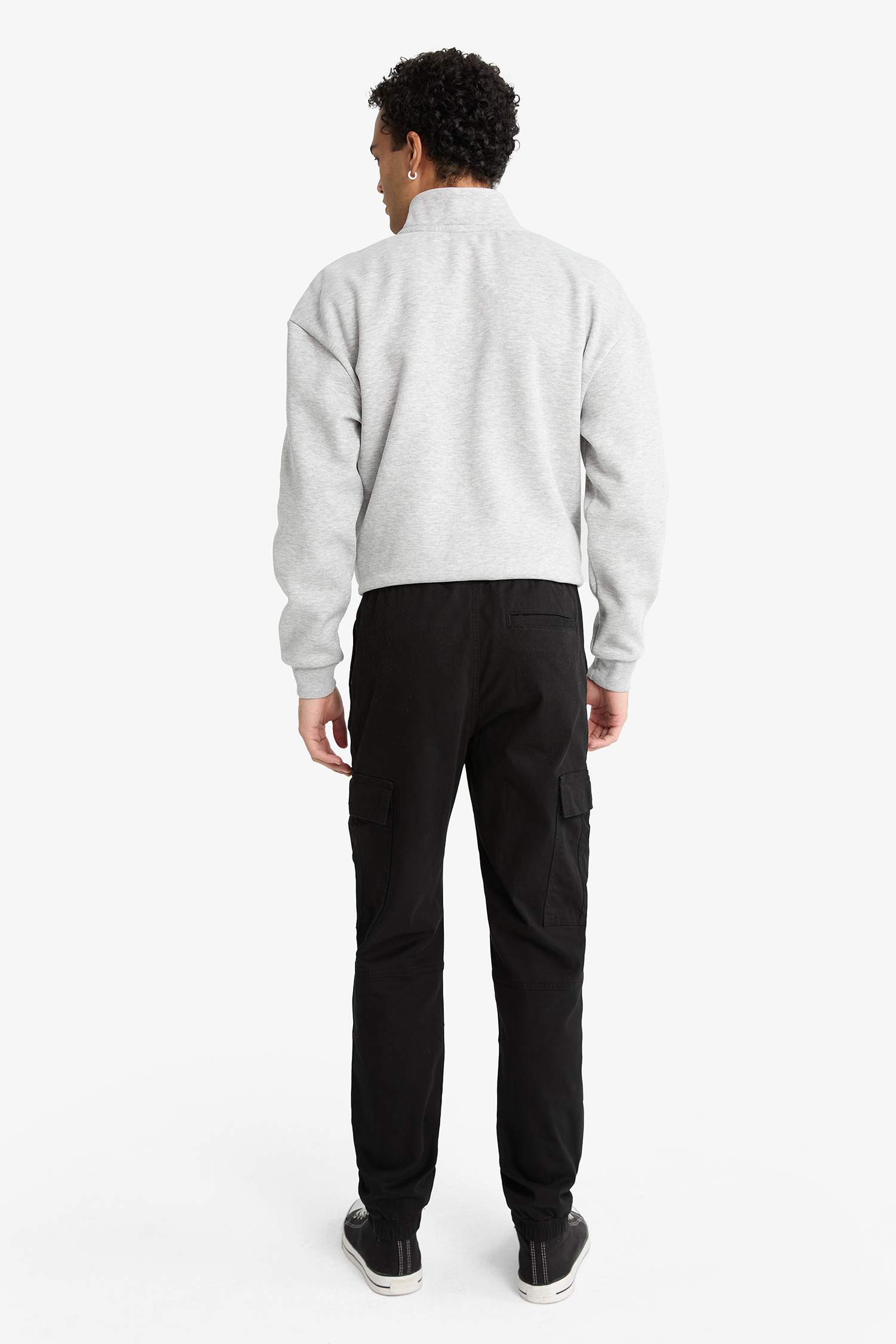 Regular Fit Beli Bağcıklı Kargo Cepli Jogger Pantolon