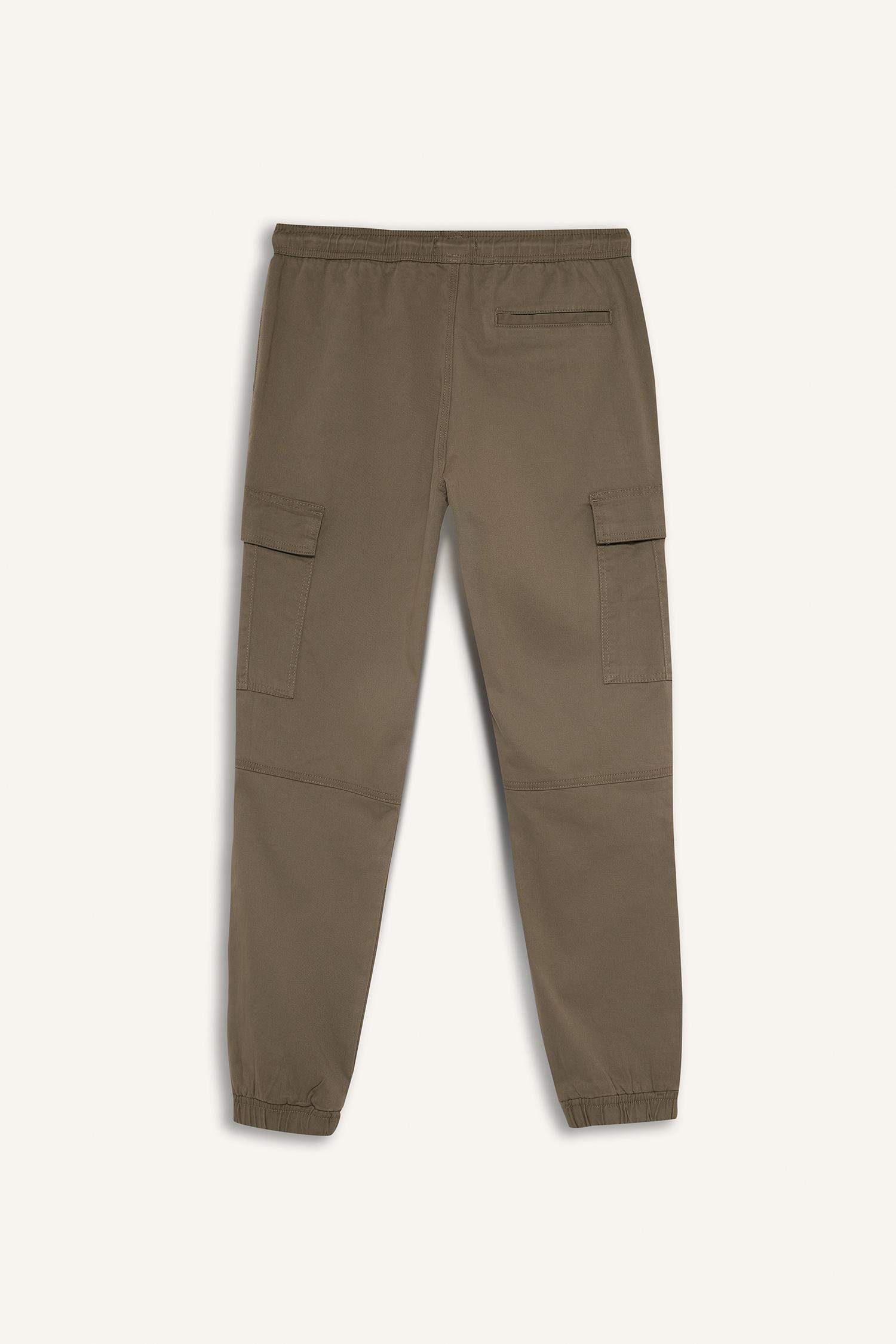 Regular Fit Beli Bağcıklı Kargo Cepli Jogger Pantolon