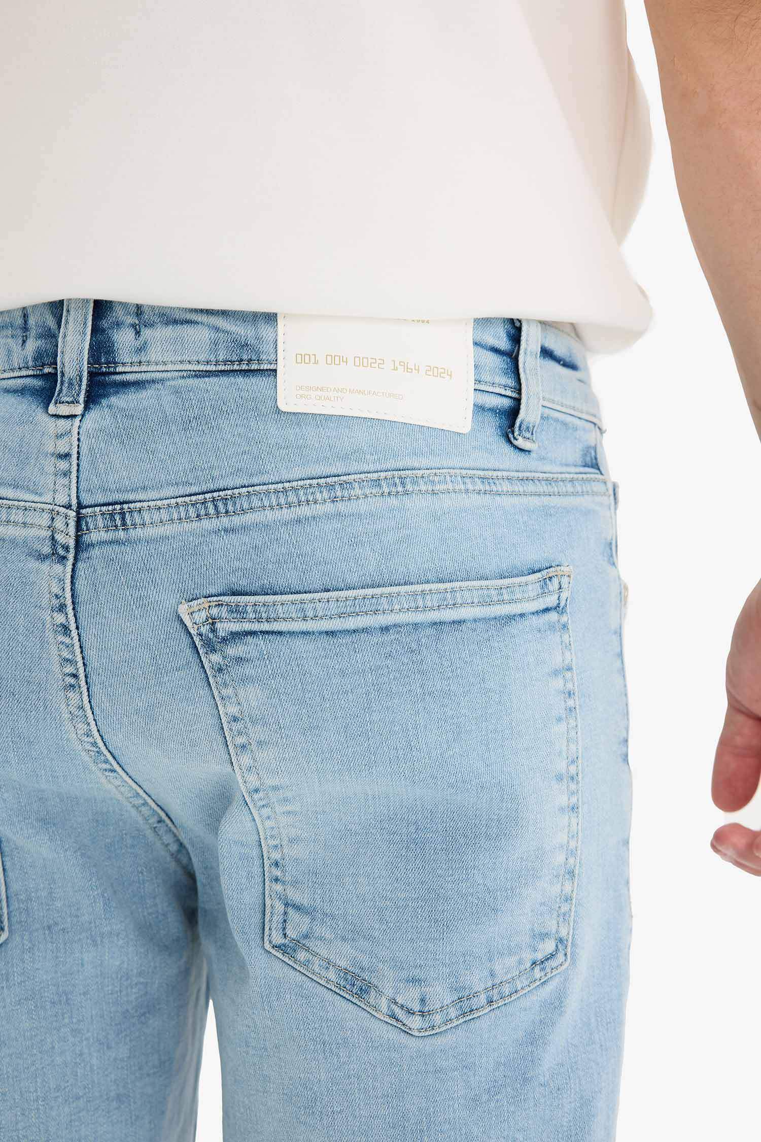 Slim Fit Denim Bermuda Shorts