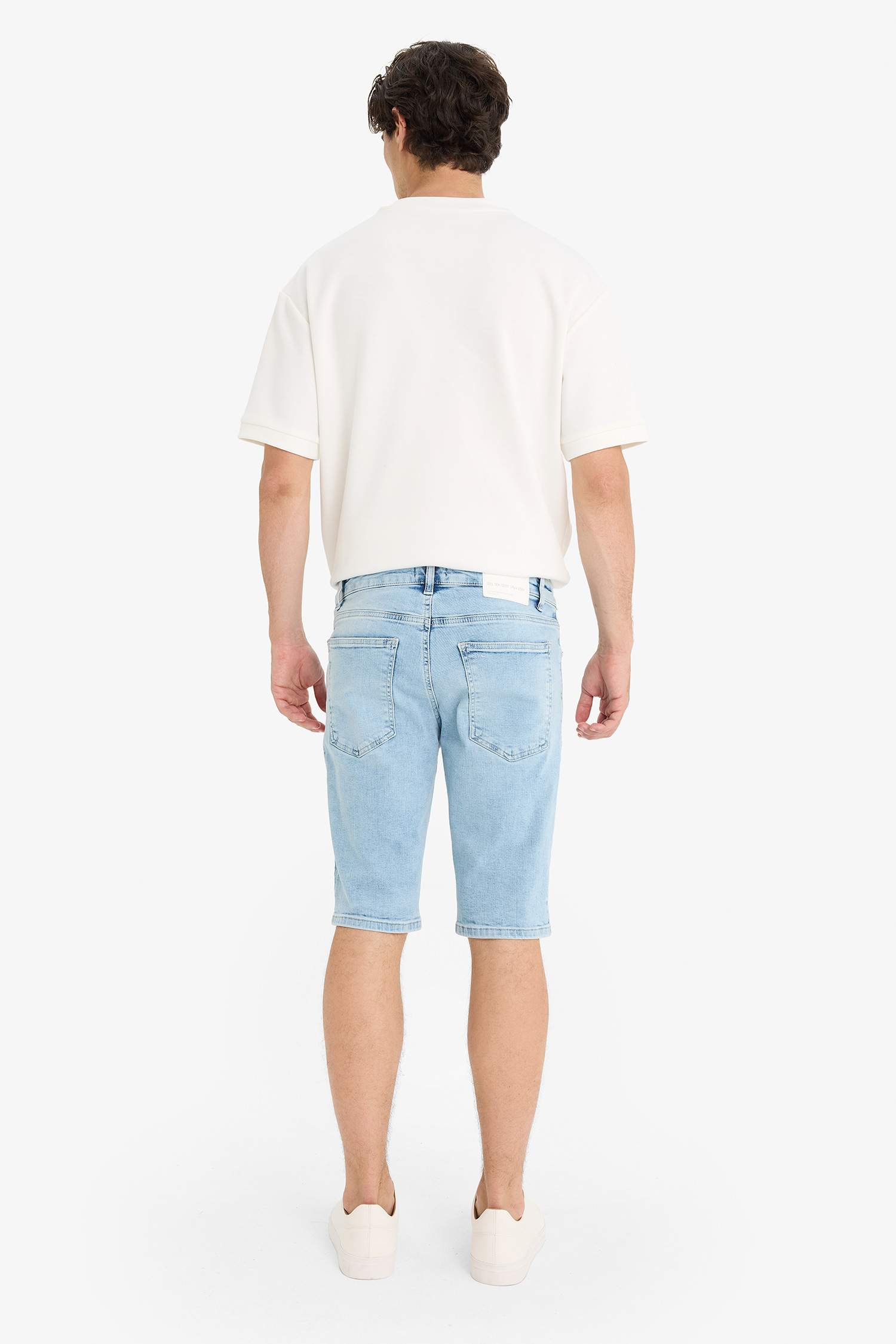 Slim Fit Denim Bermuda Shorts