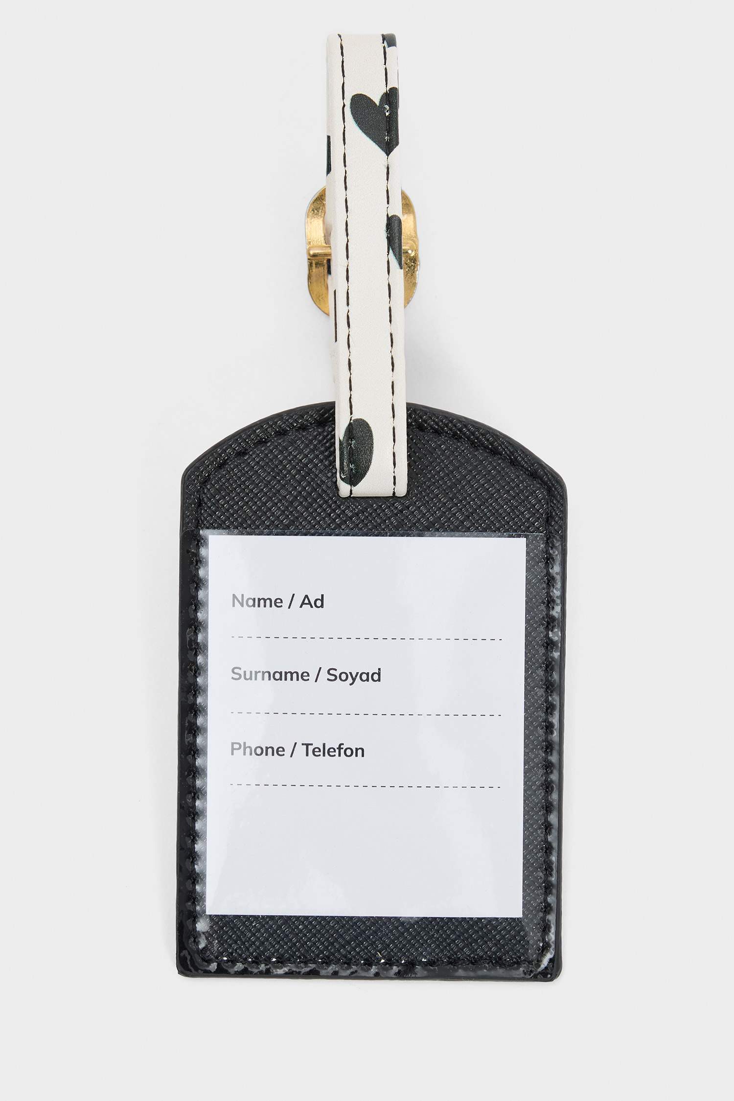 Kadın Kalp Desenli Suni Deri Pasaportluk ve Valiz İsimliği Set