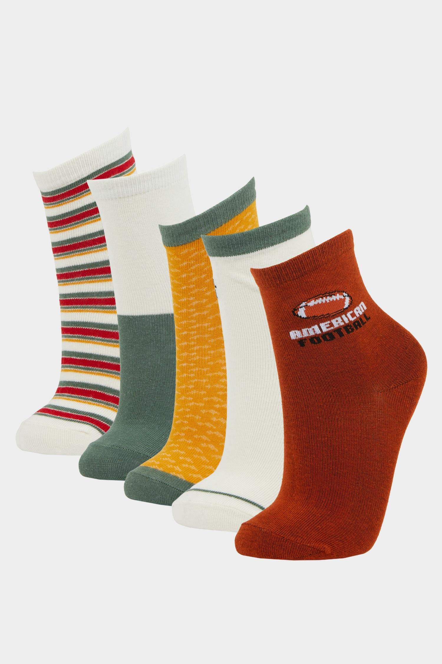 Erkek Çocuk 5'li Pamuklu Uzun Çorap