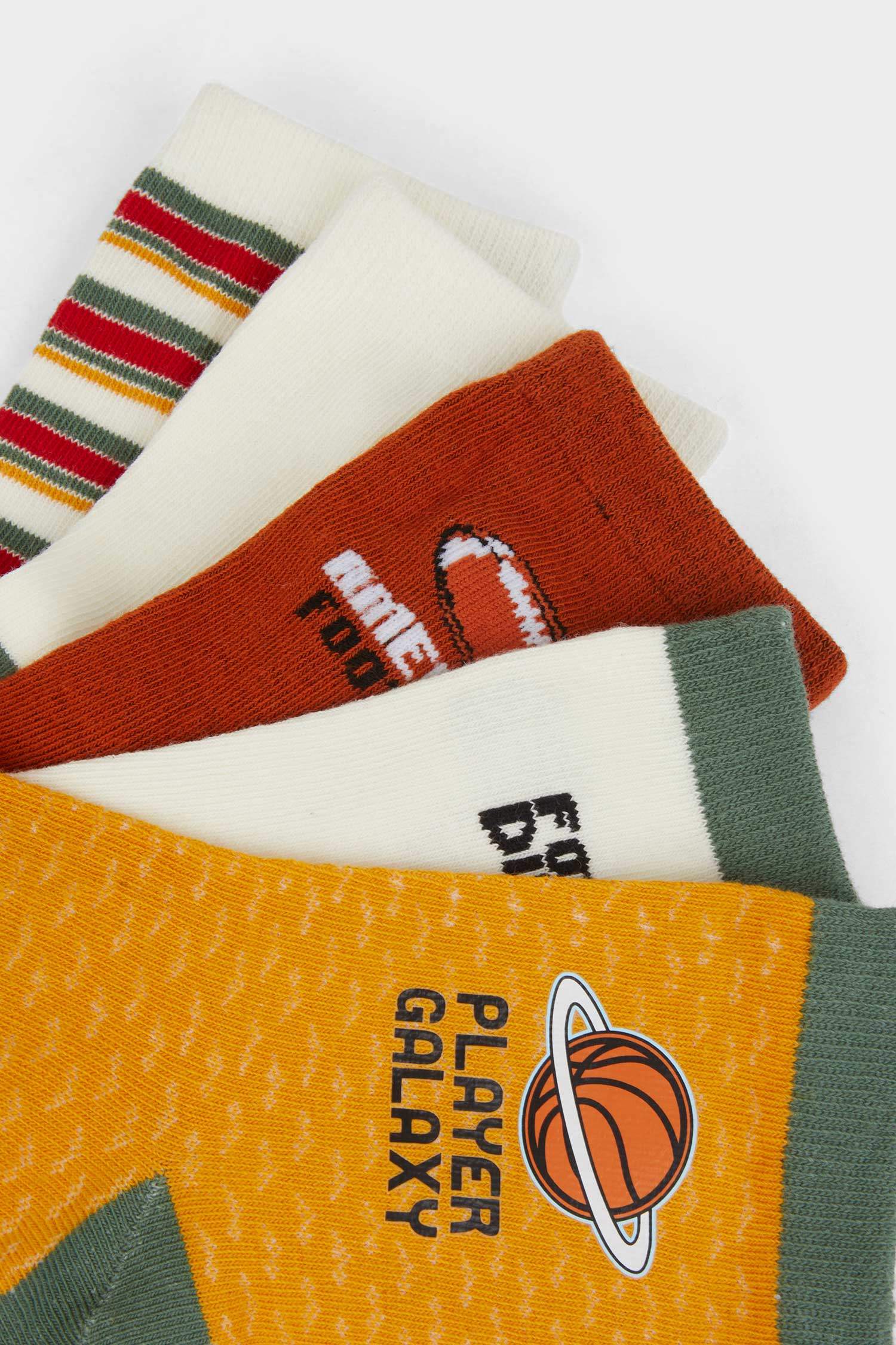 Erkek Çocuk 5'li Pamuklu Uzun Çorap