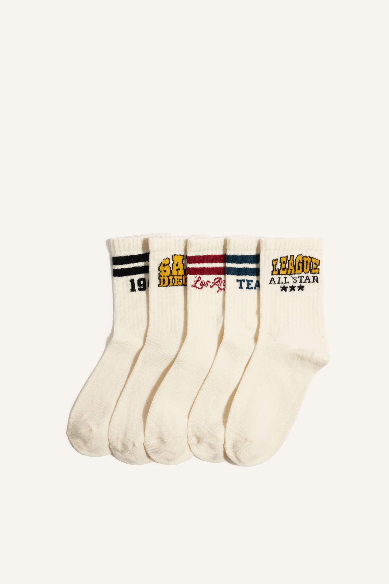 Erkek Çocuk 5'li Pamuklu Uzun Çorap