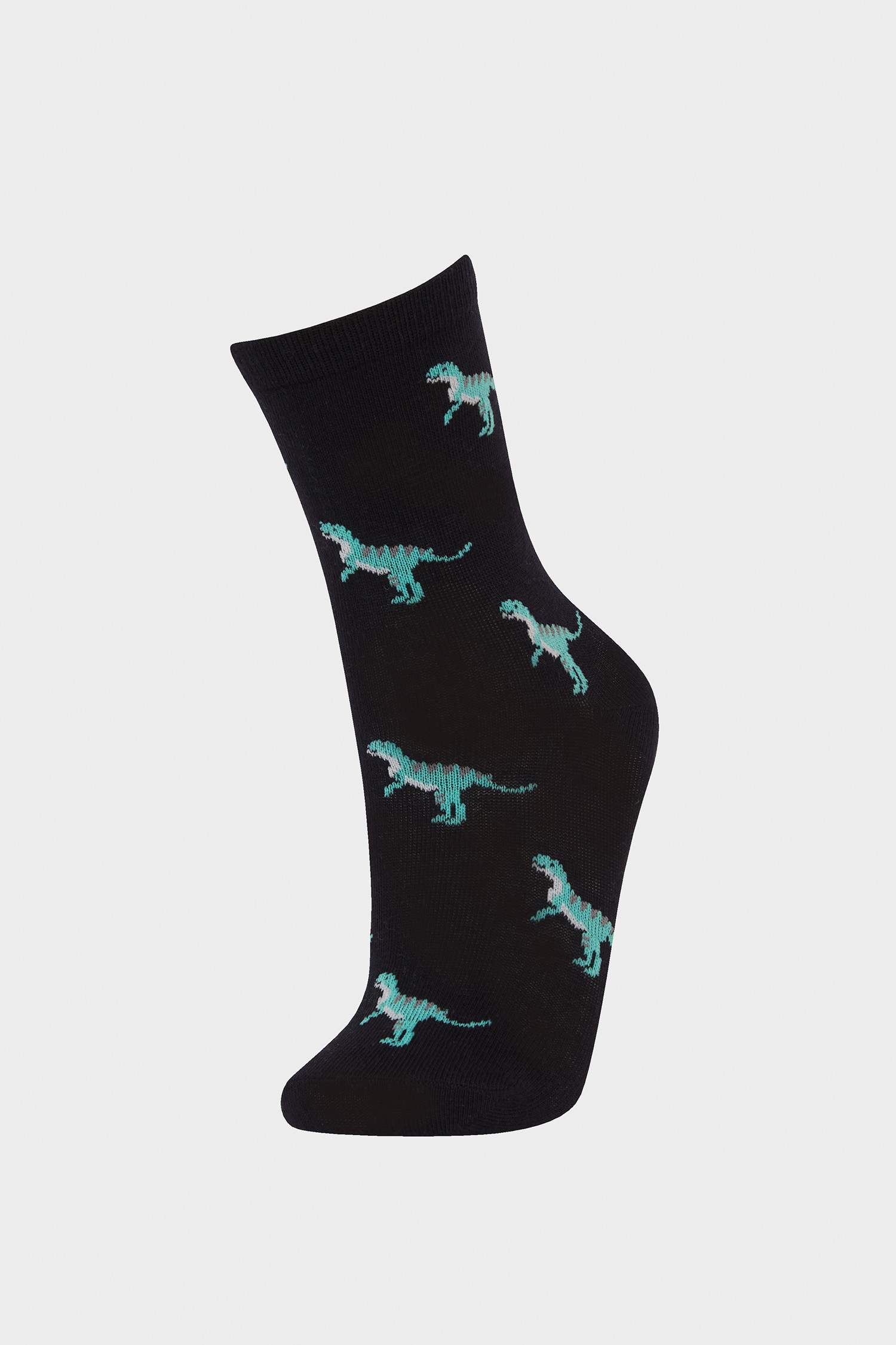 Lot de 5 paires de Chaussettes longues en coton à motifs dinosaures pour garçon