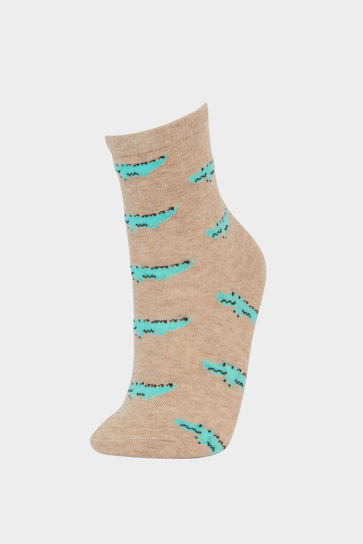 Lot de 5 paires de Chaussettes longues en coton à motifs dinosaures pour garçon