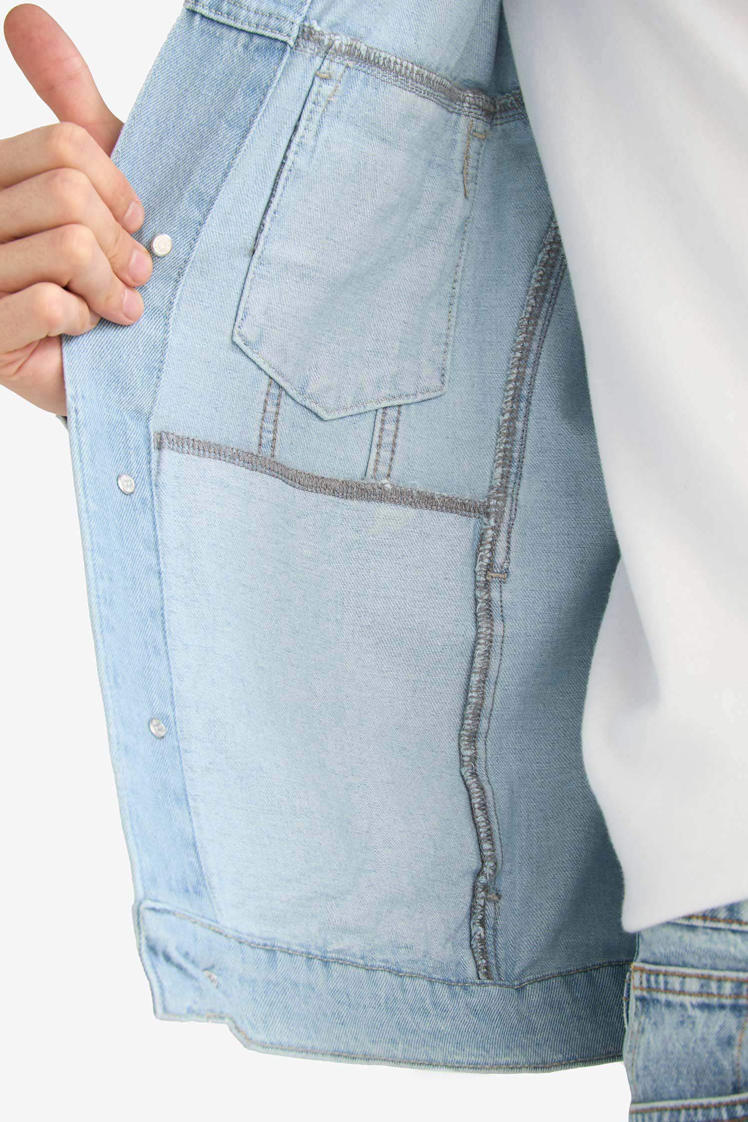 Regular Fit Düğmeli Denim Ceket