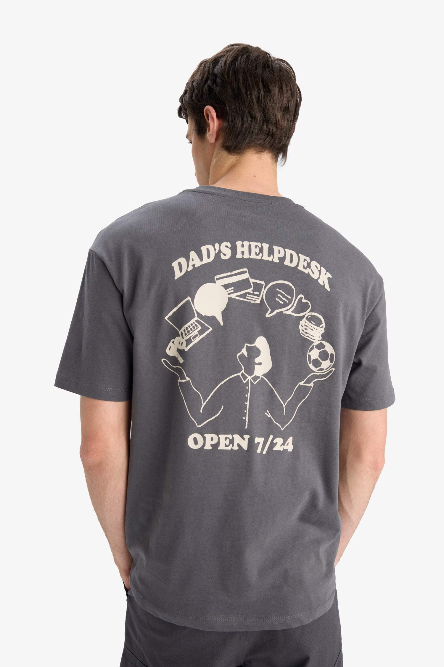 تيشيرت اوفر سايز بياخة مستديرة