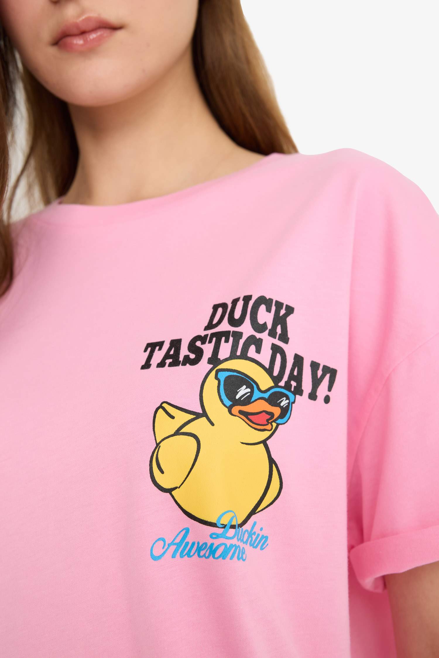 Coool Oversize Geniş Kalıp Bisiklet Yaka Sırt Baskılı Kısa Kollu Tişört