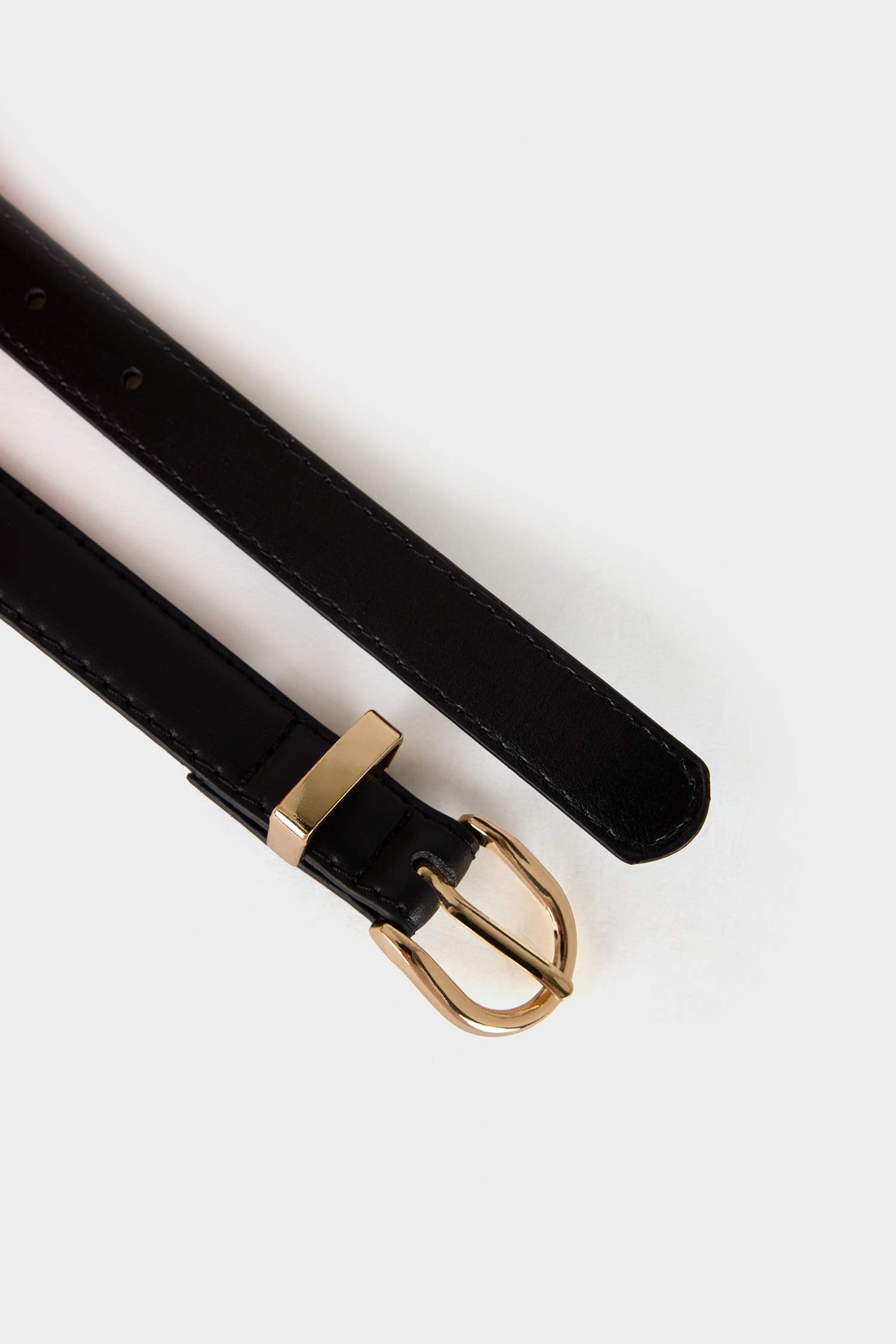 Kadın Oval Toka Suni Deri 3'lü Günlük Kemer