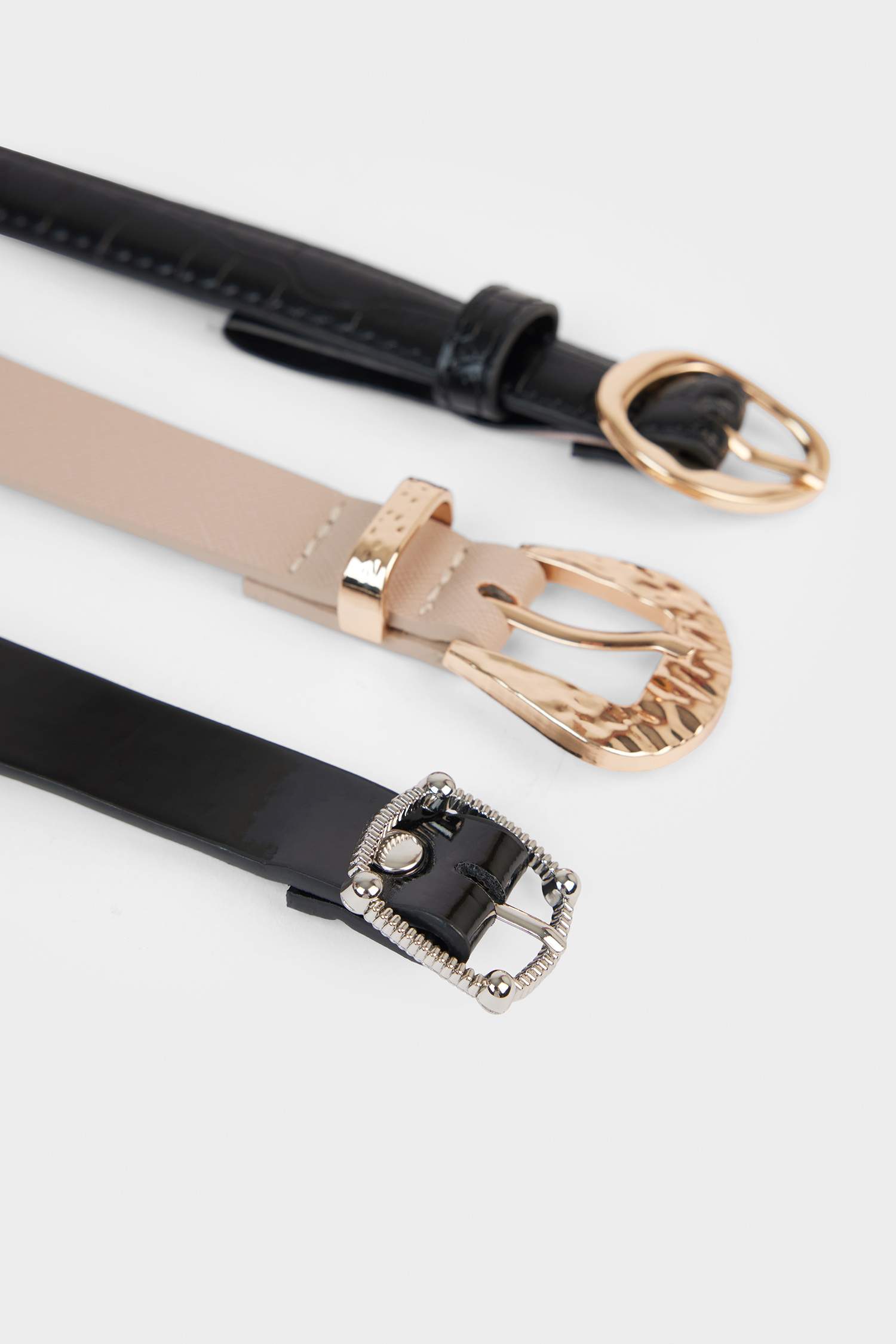 Woman 3 piece Faux Leather Belt