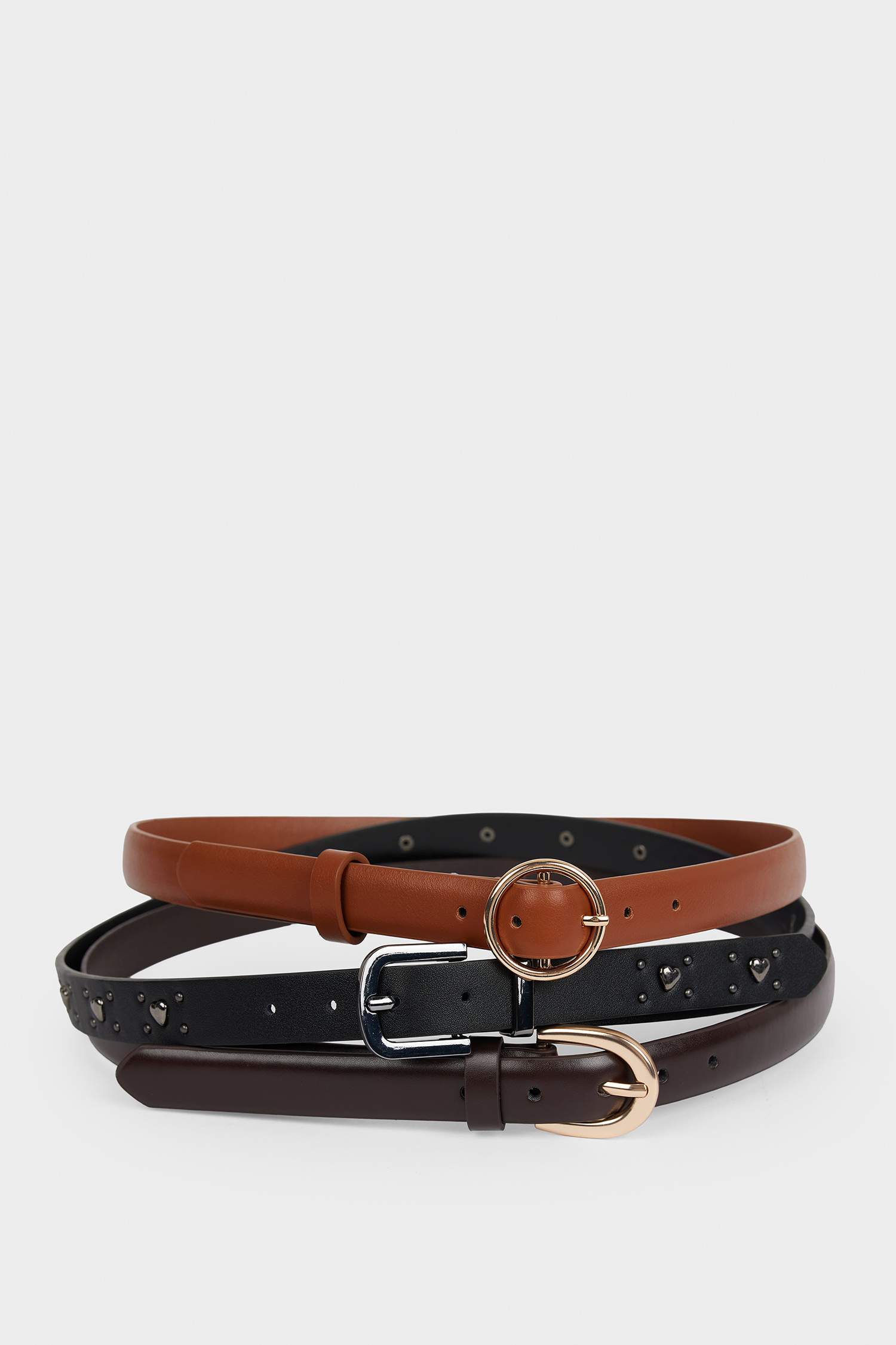 Kadın Suni Deri 3'lü Günlük Kemer