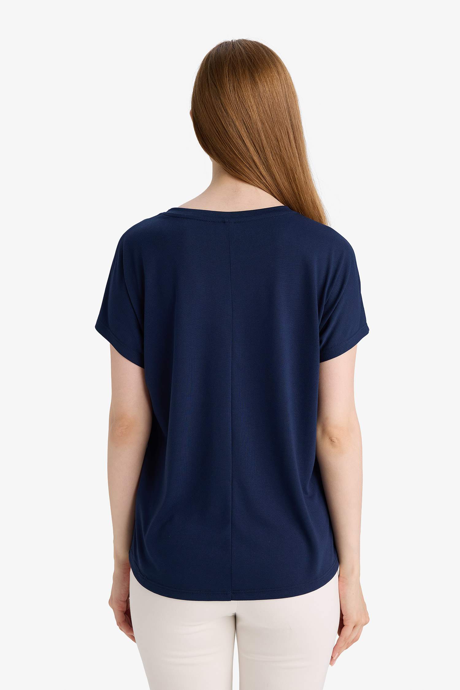 Regular Fit Bisiklet Yaka Baskılı Kısa Kollu Tişört