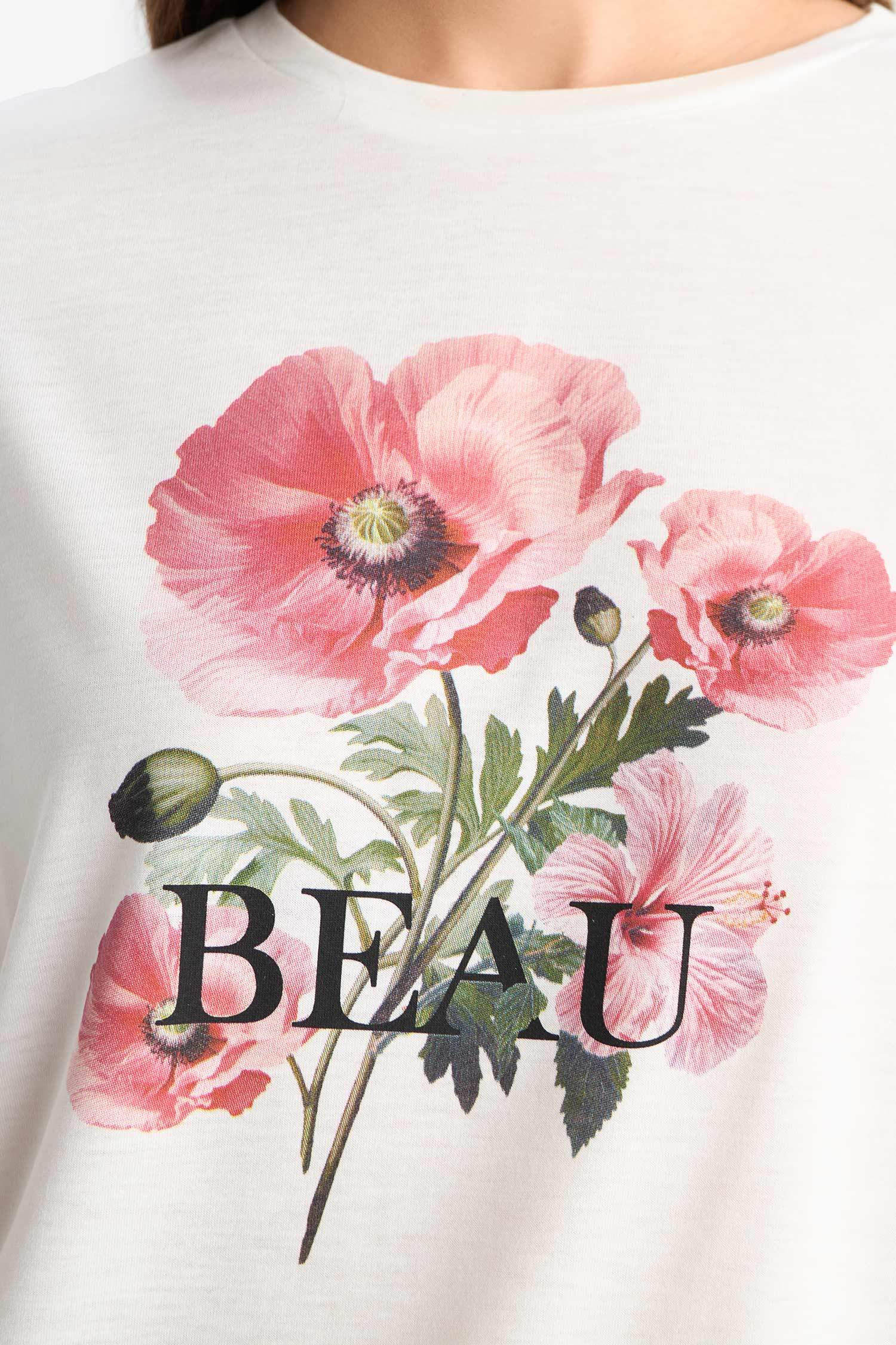 Regular Fit Crew Neck Printed T-Shirt