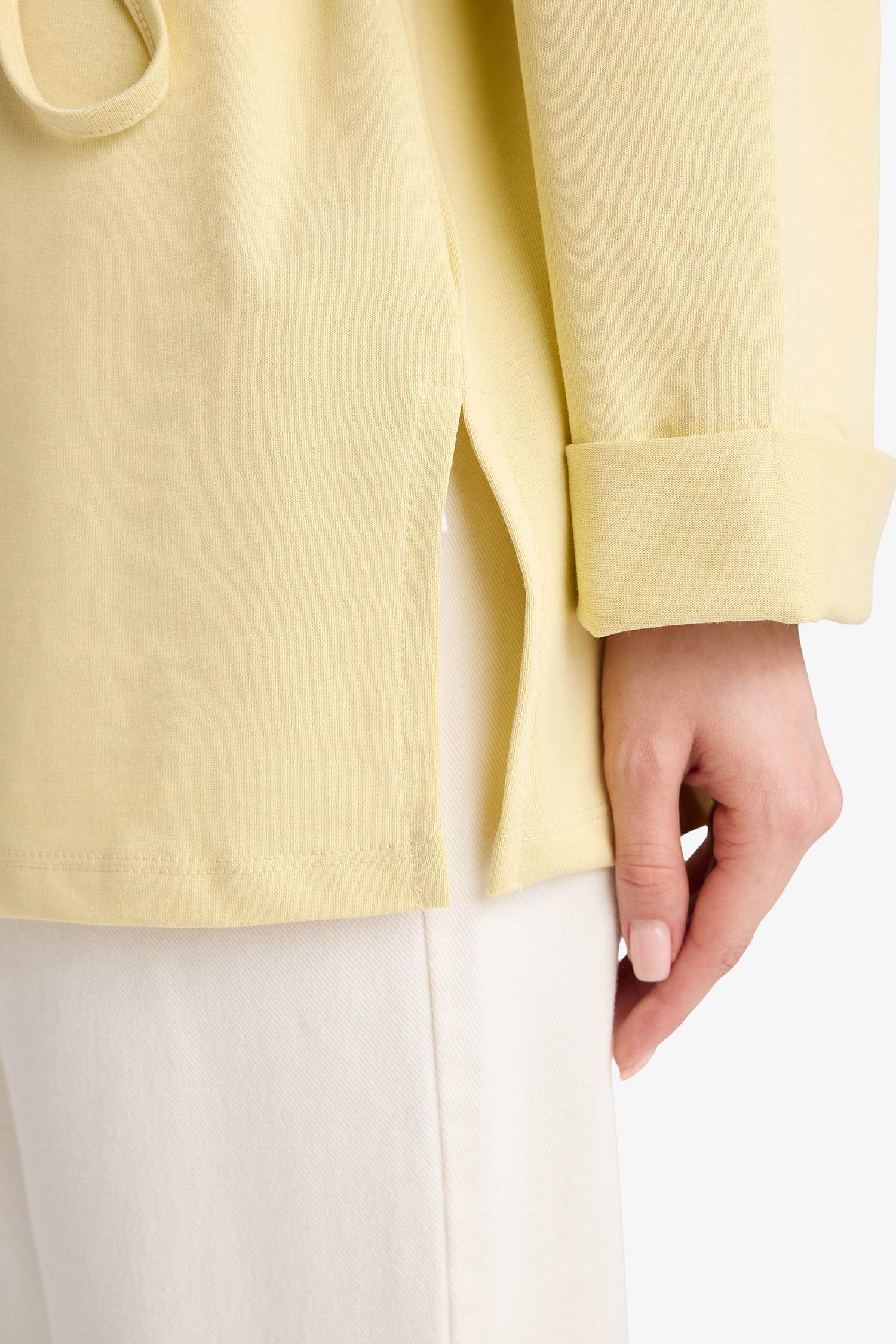 Tunique ample à col rond et manches longues