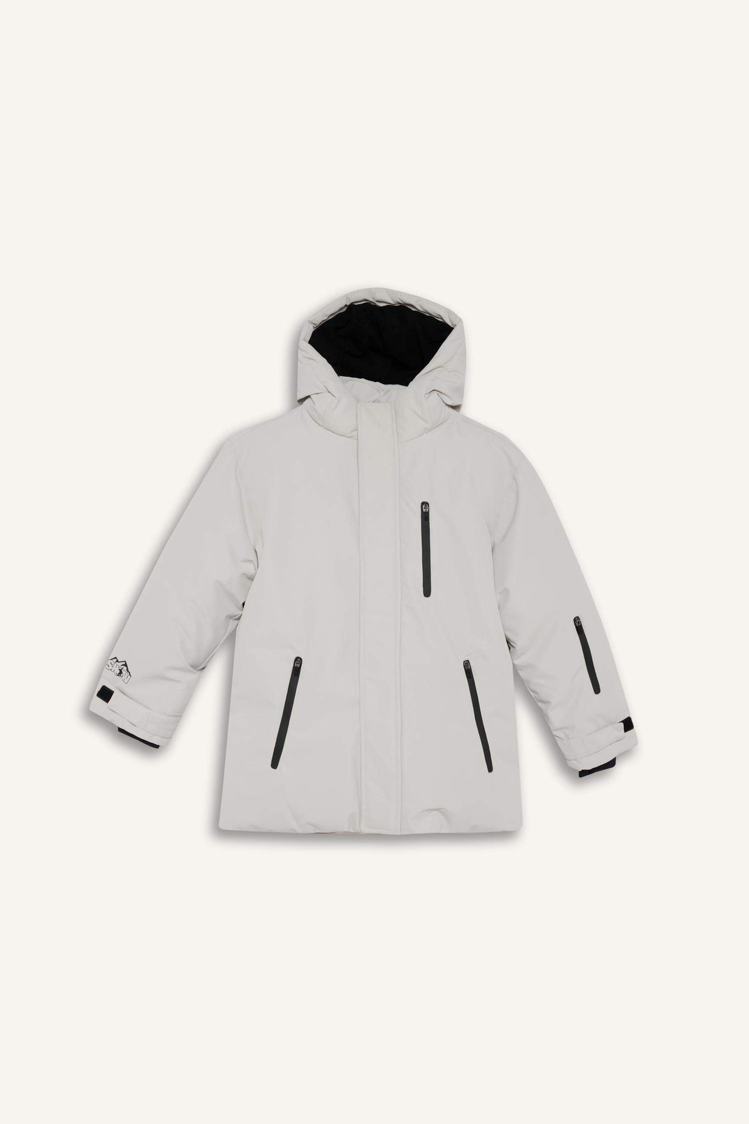 Ұлдарға бас киімді жүннен жасалған астар Пальто