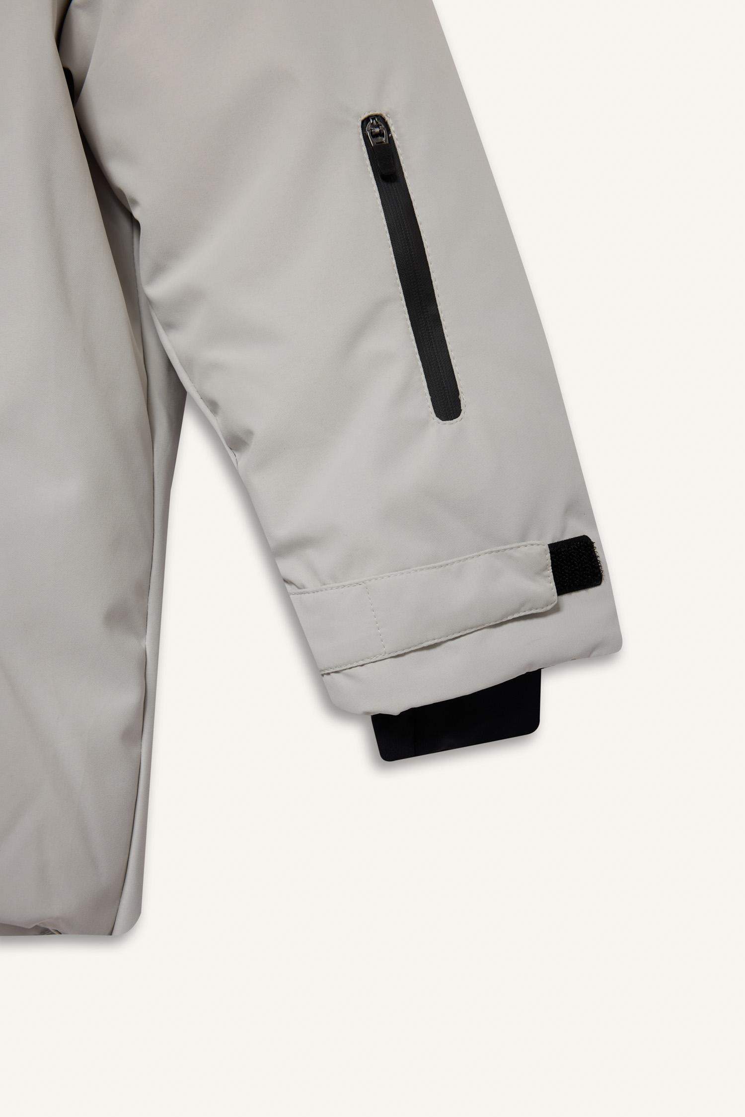 Erkek Çocuk Su İtici Kapüşonlu Polar Astarlı Mont