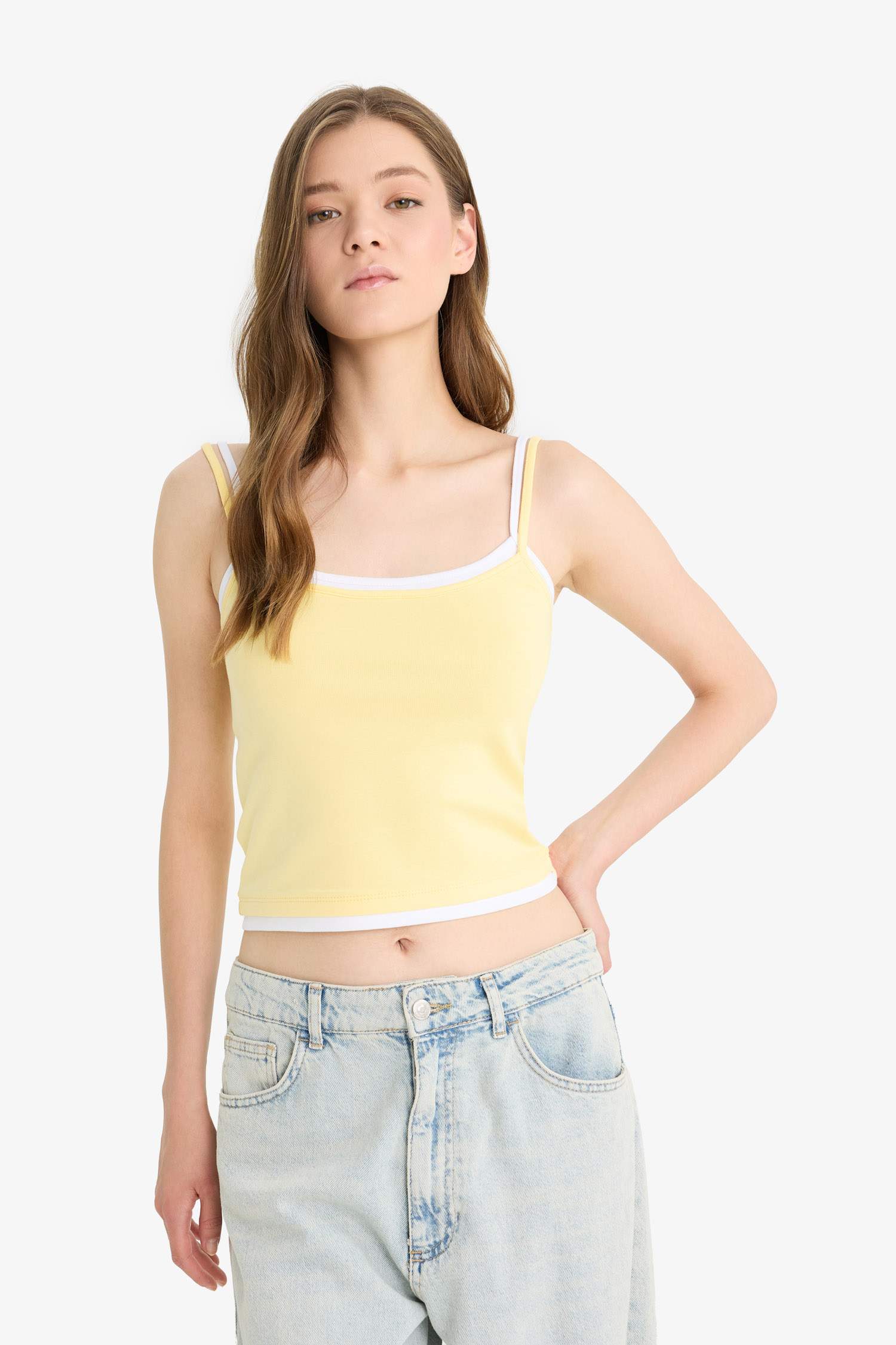 Coool Fitted Ribana Askılı Atlet