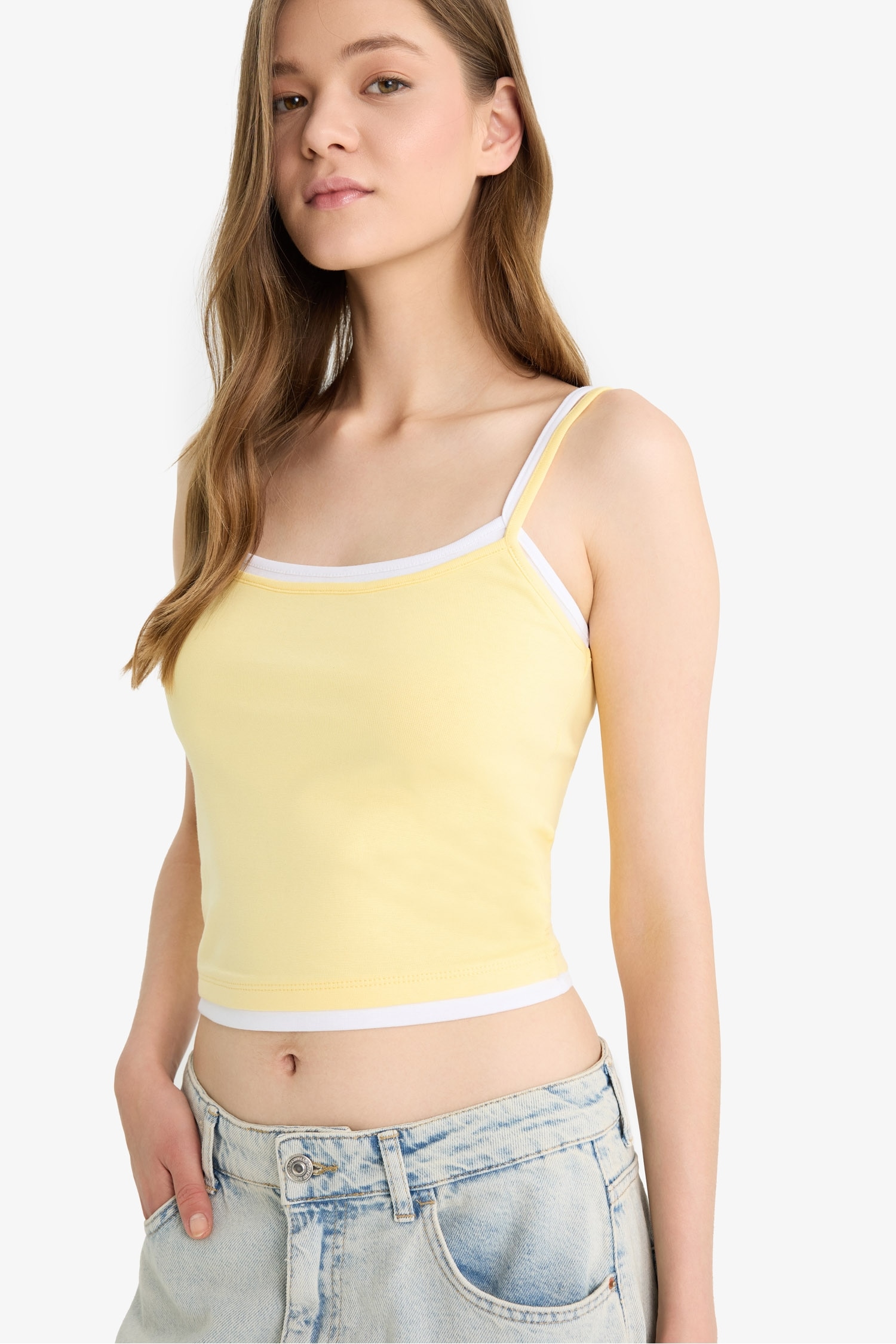 Coool Fitted Ribana Askılı Atlet