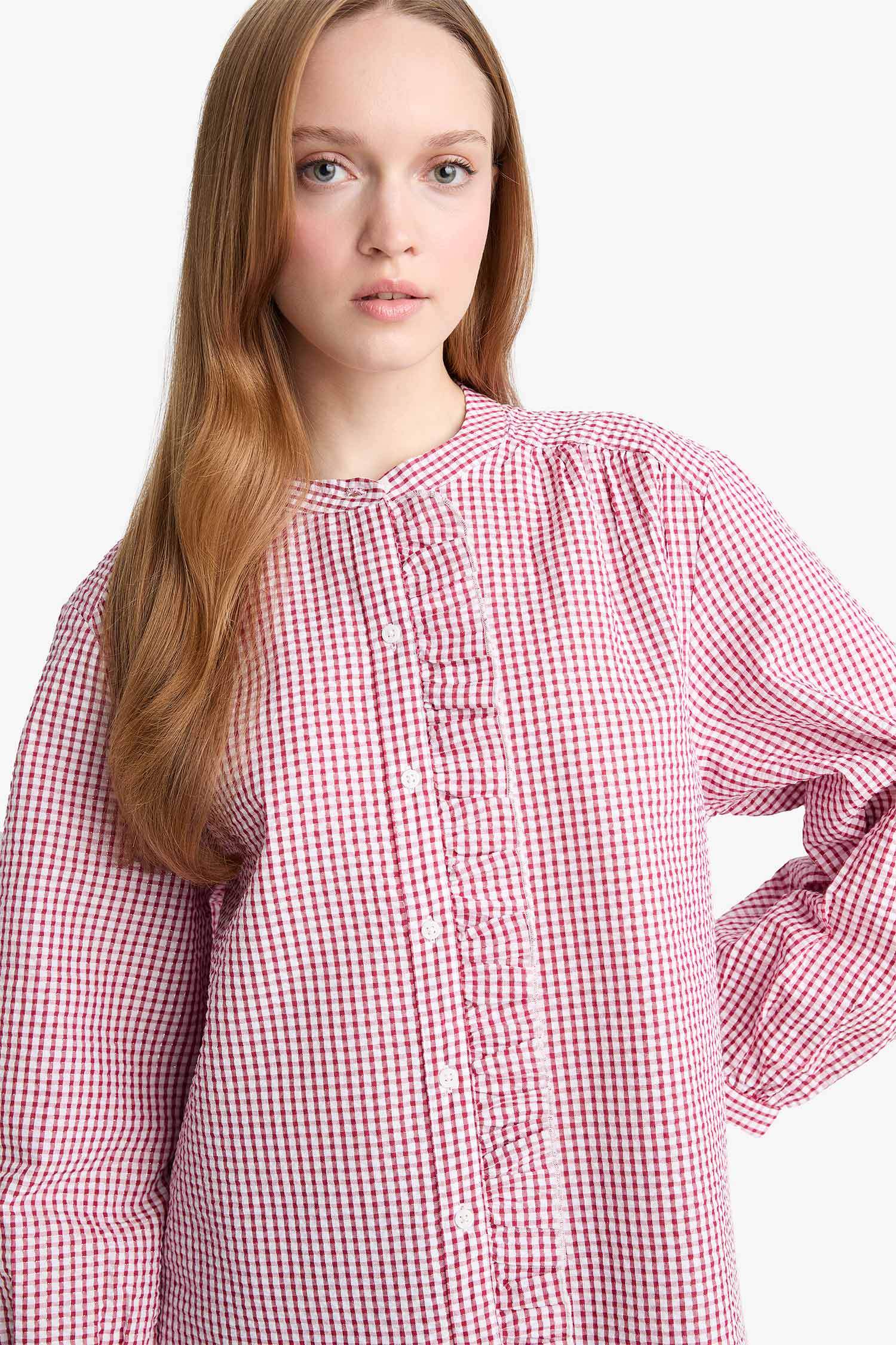 Relax Fit Woven Long Sleeve Tunic