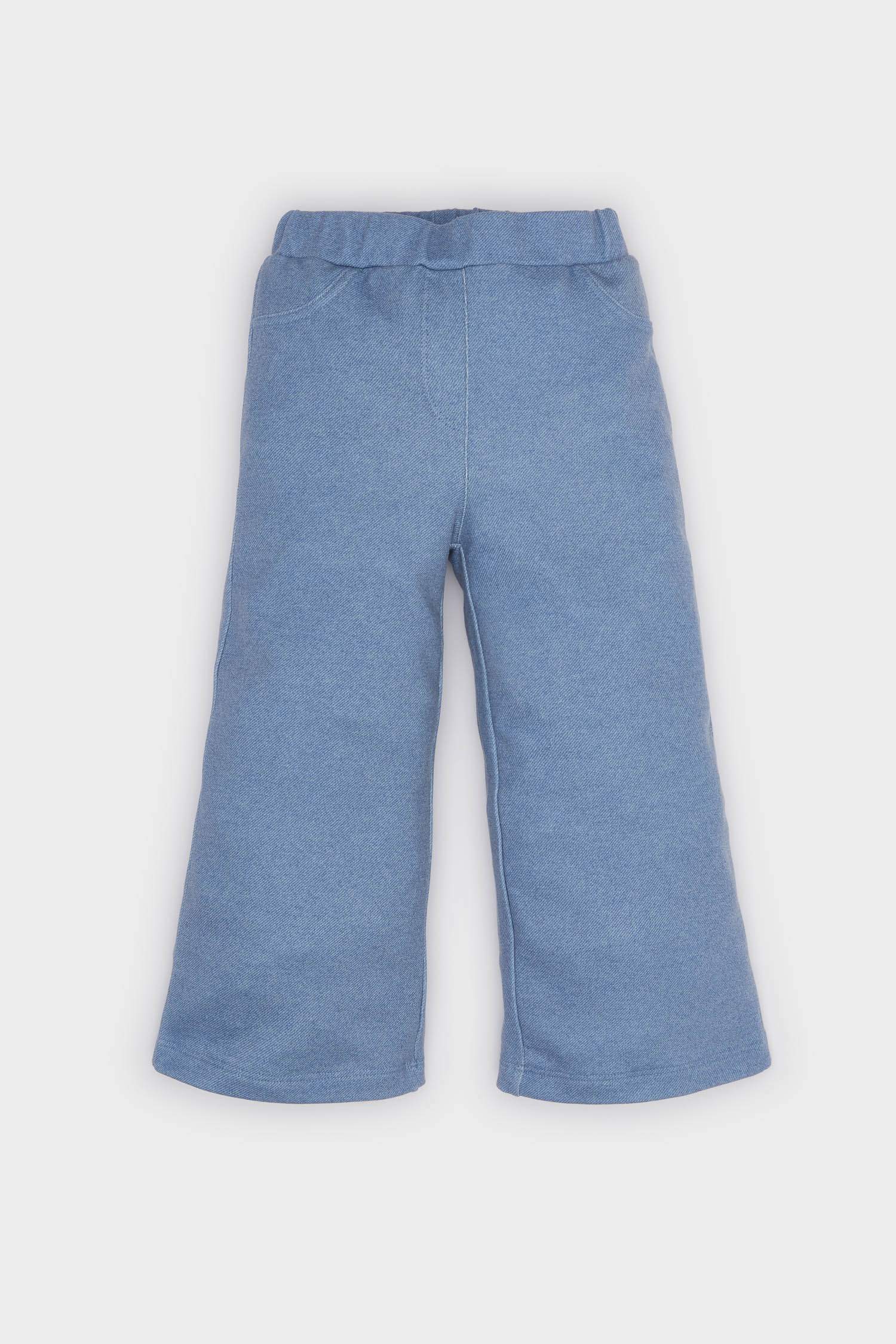 Pantalon large aspect jean pour bébé fille