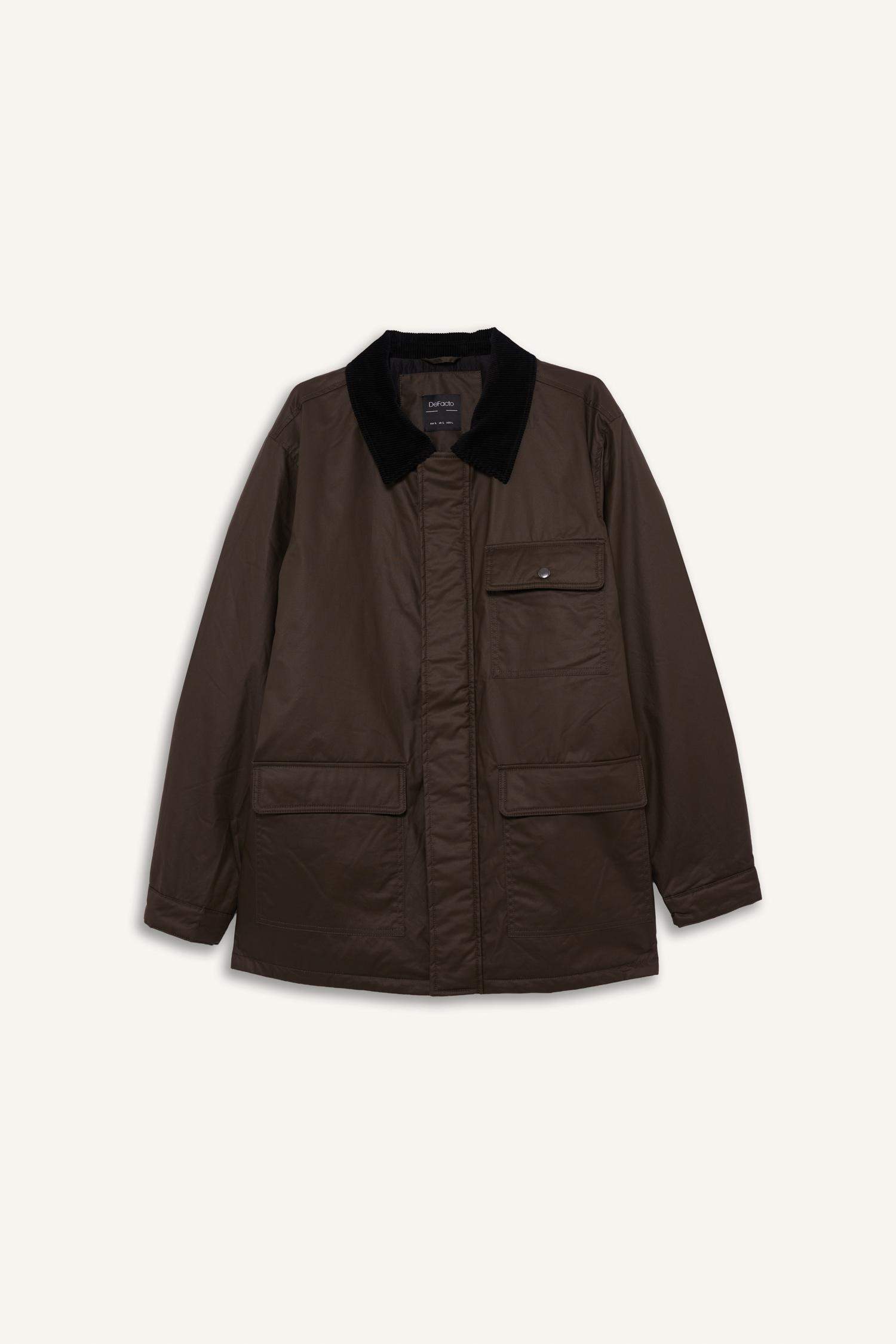 جاكيت دودون قصة مريحة بياقة قميص