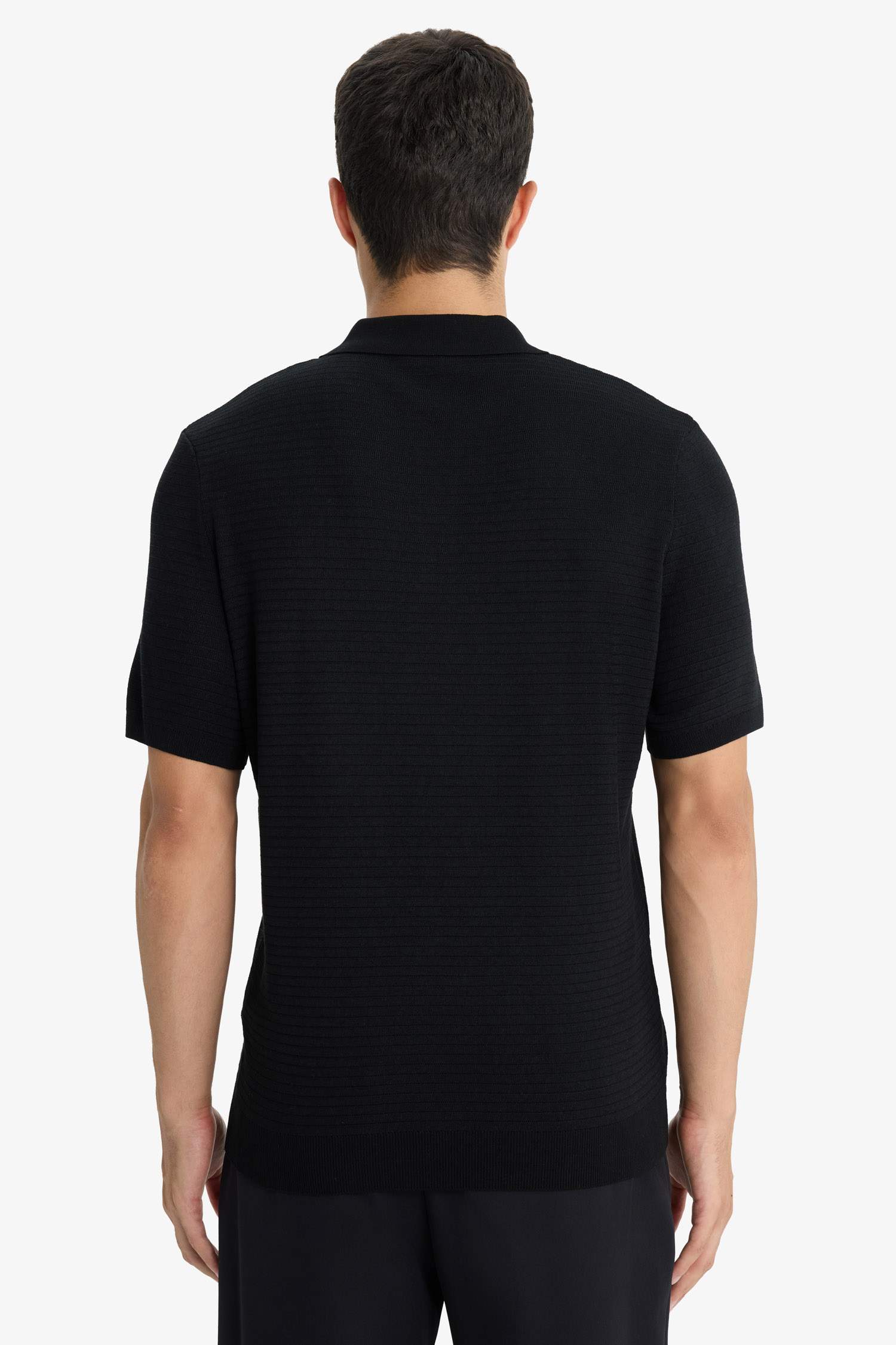 T-shirt en maille à col polo manches courtes Coupe standard