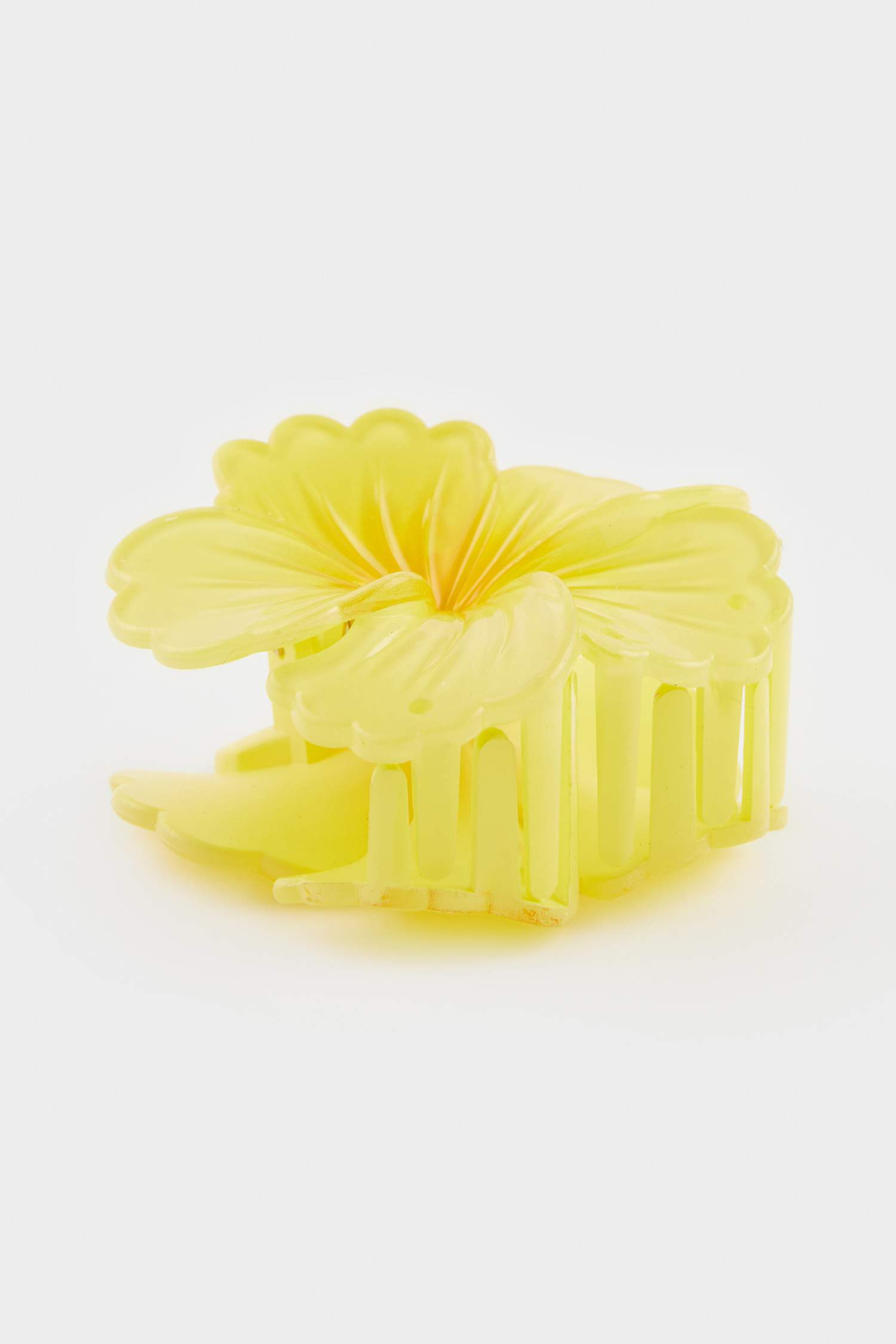 Pince à cheveux lotus jaune pour femme