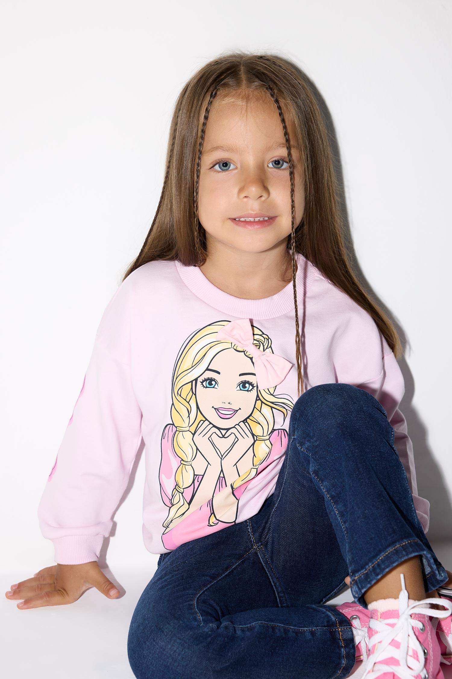 Baby Girl Barbie Crew Neck Sweatshirt