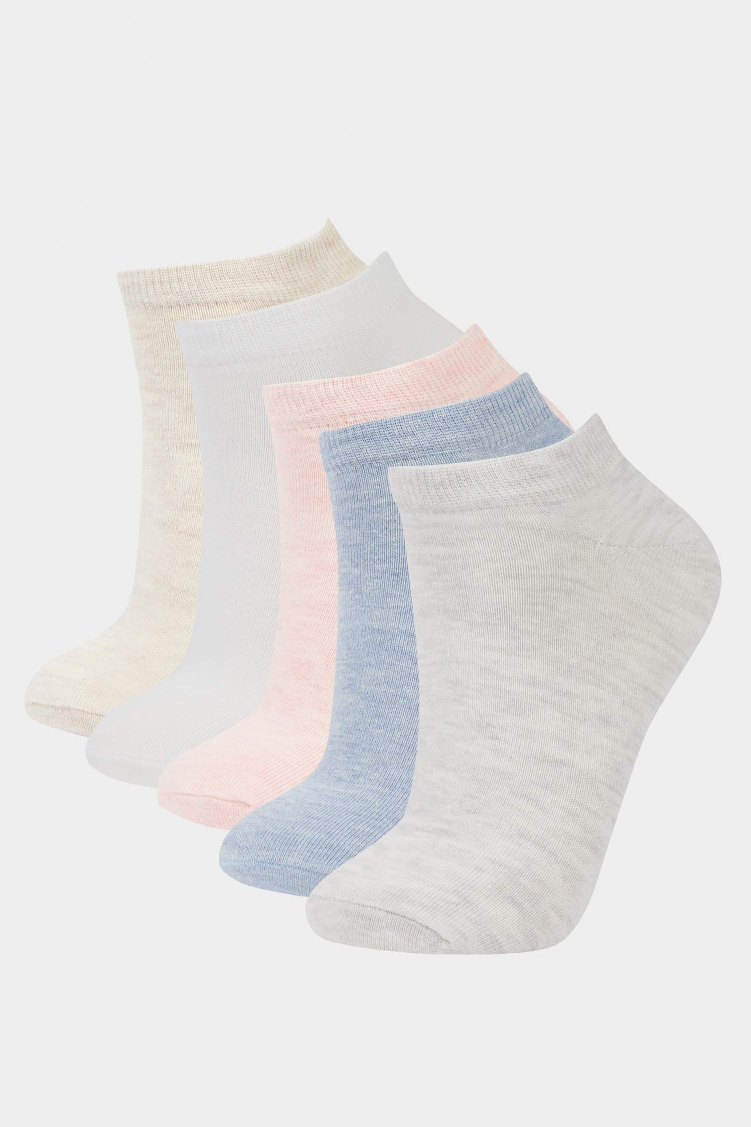 Lot de 5 paires de Chaussettes courtes en coton pour femme