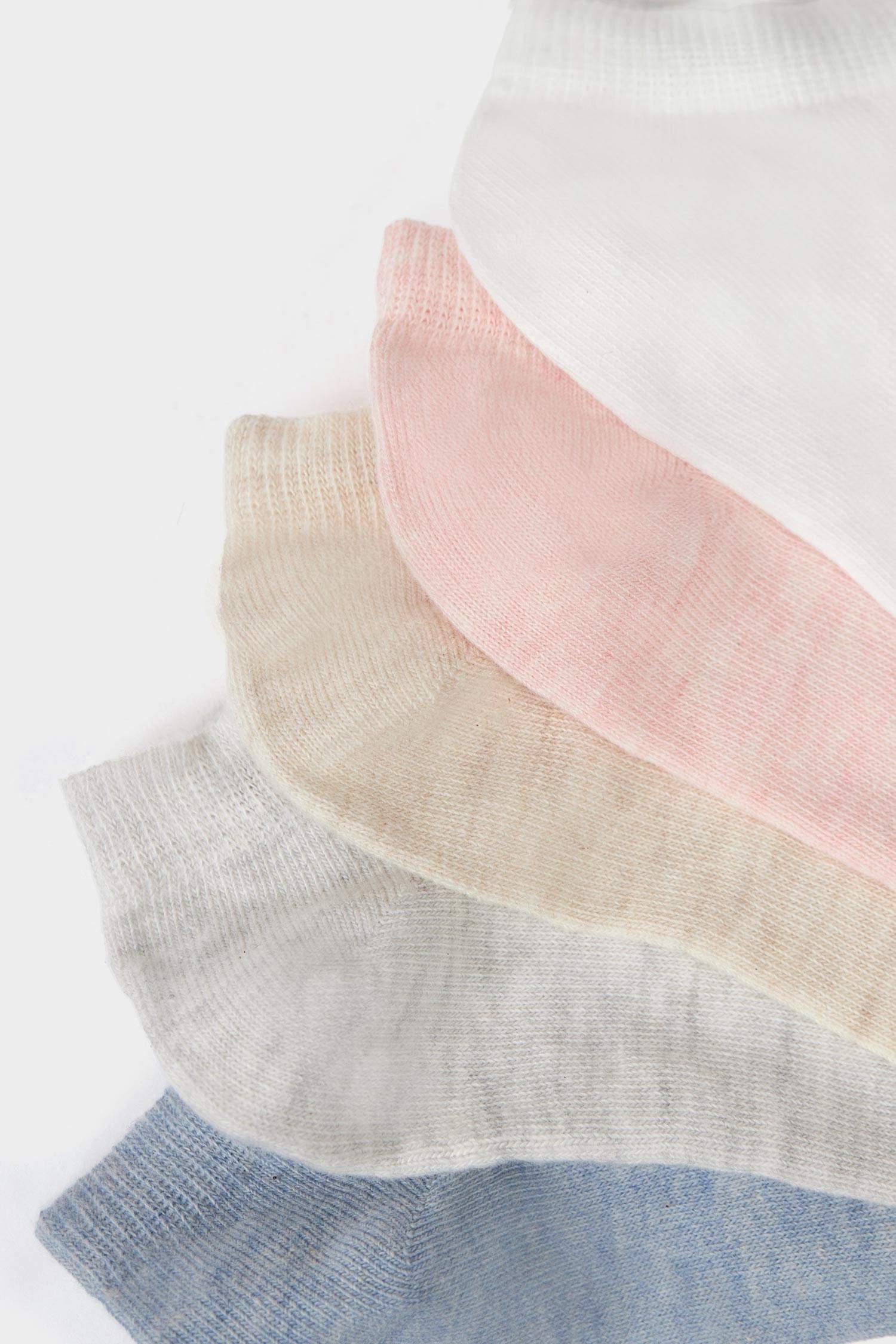 Lot de 5 paires de Chaussettes courtes en coton pour femme