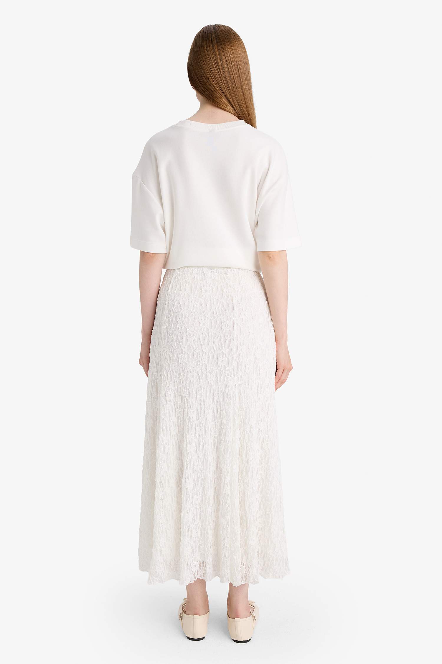 Lace White Maxi Skirt