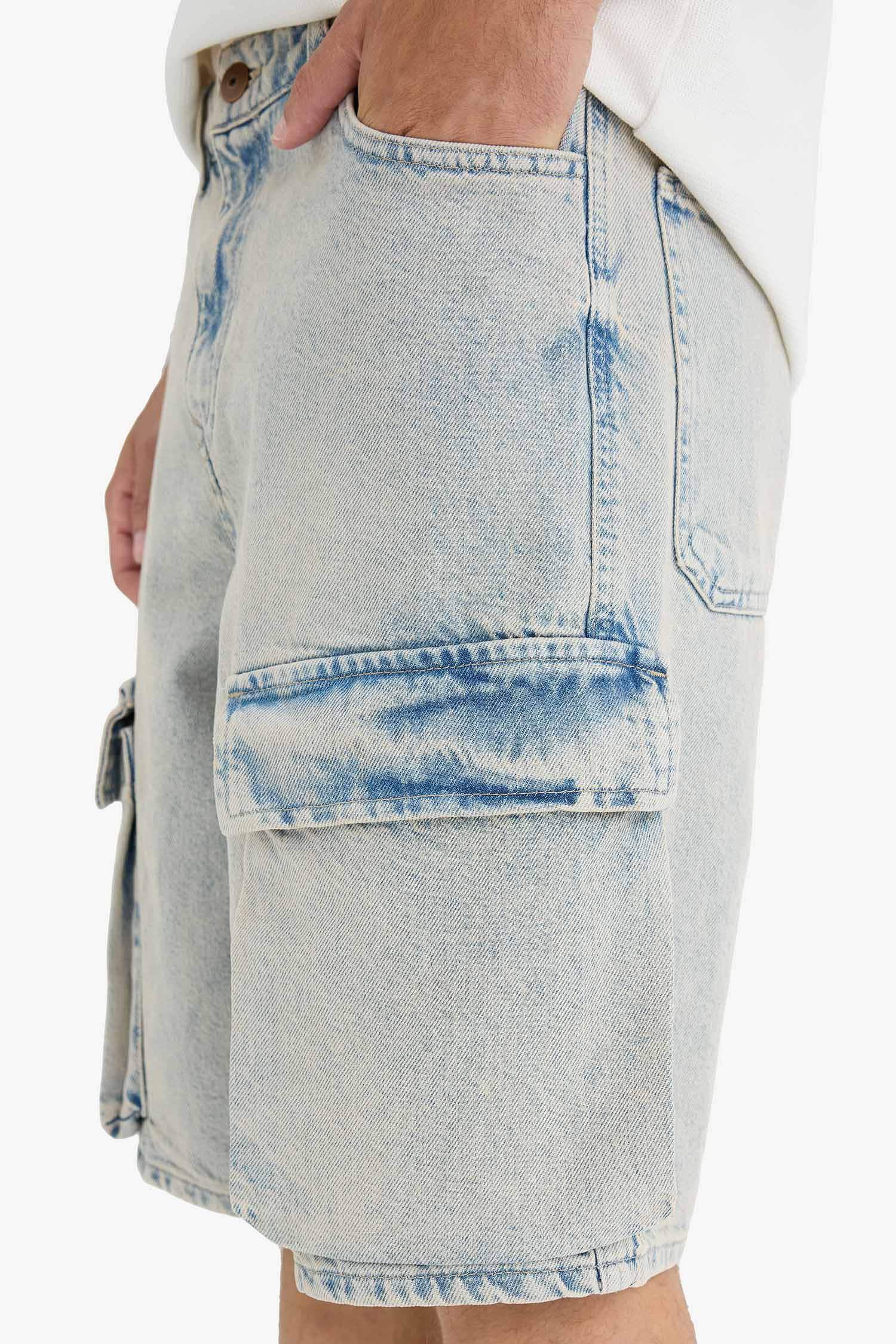 شورت برمودا قطن باجي فيت بجيب كارجو