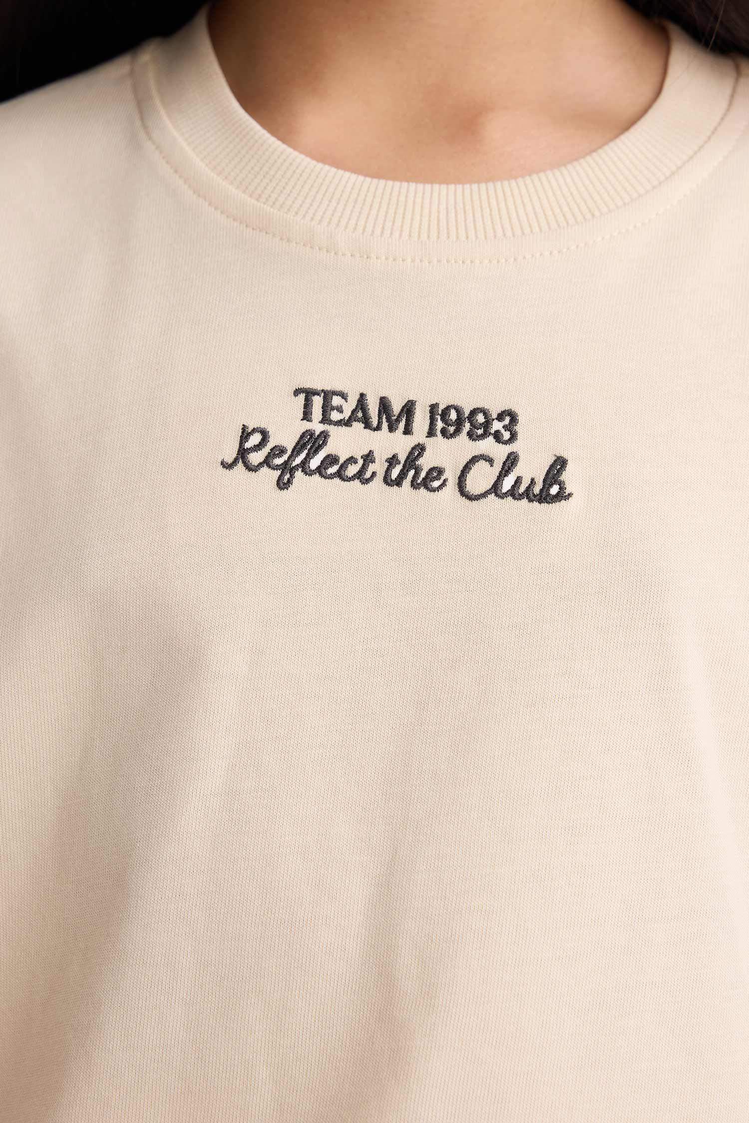 Kız Çocuk 2'li Takım Kısa Kollu Baskılı Tişört Beli Lastikli Uzun Alt